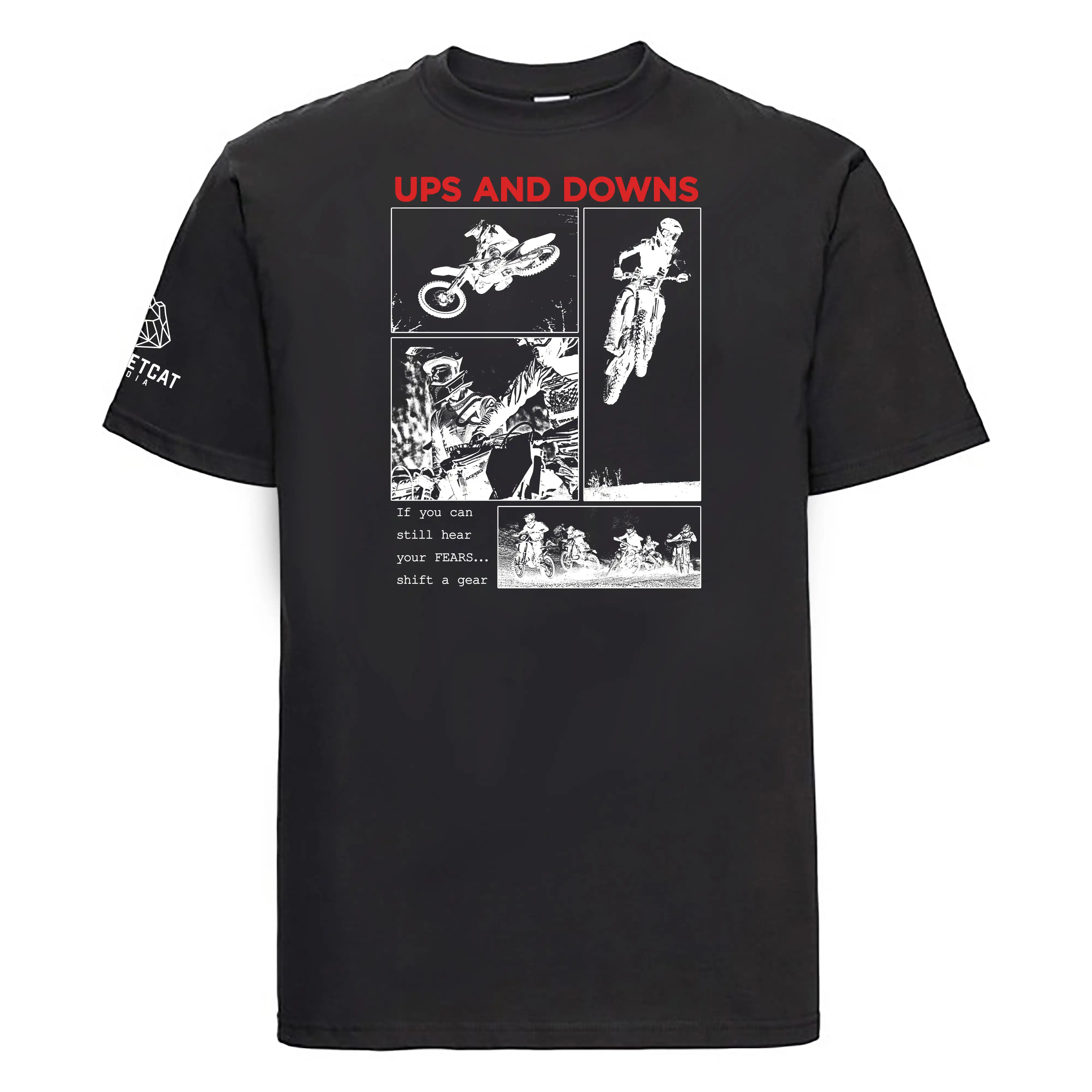Ups and downs póló - fekete
