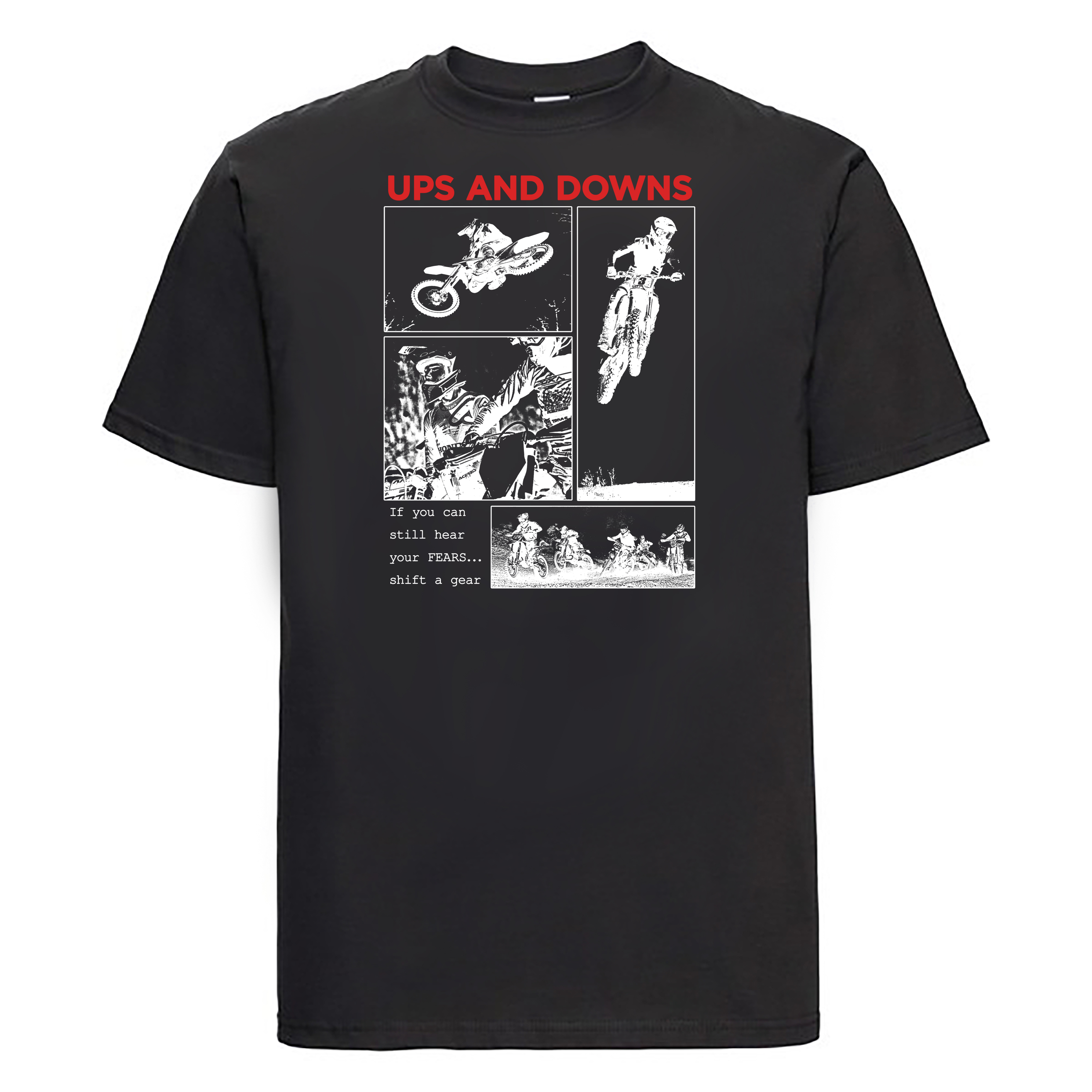 Ups and downs póló - fekete