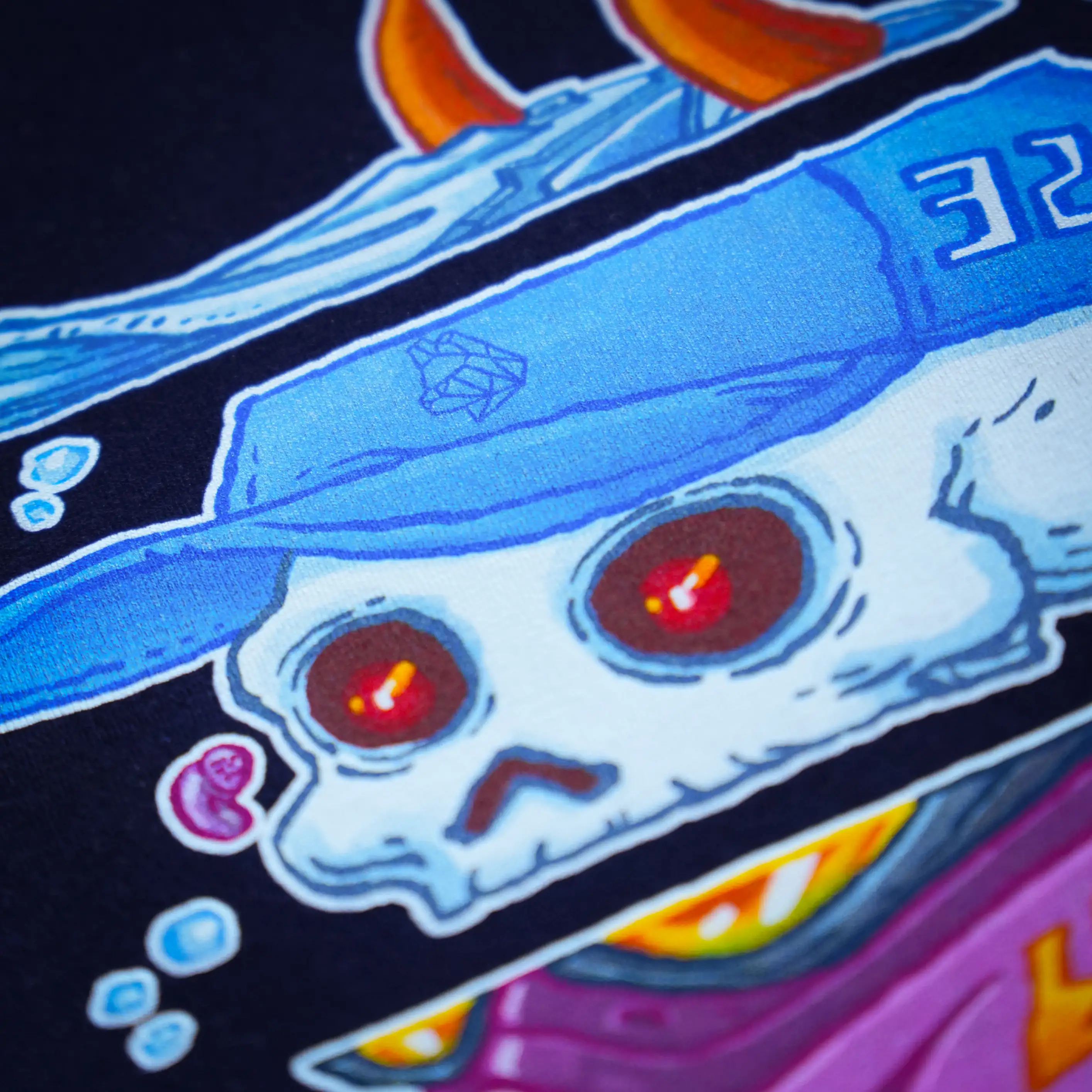 Koponya póló - sötétkék - gyerek