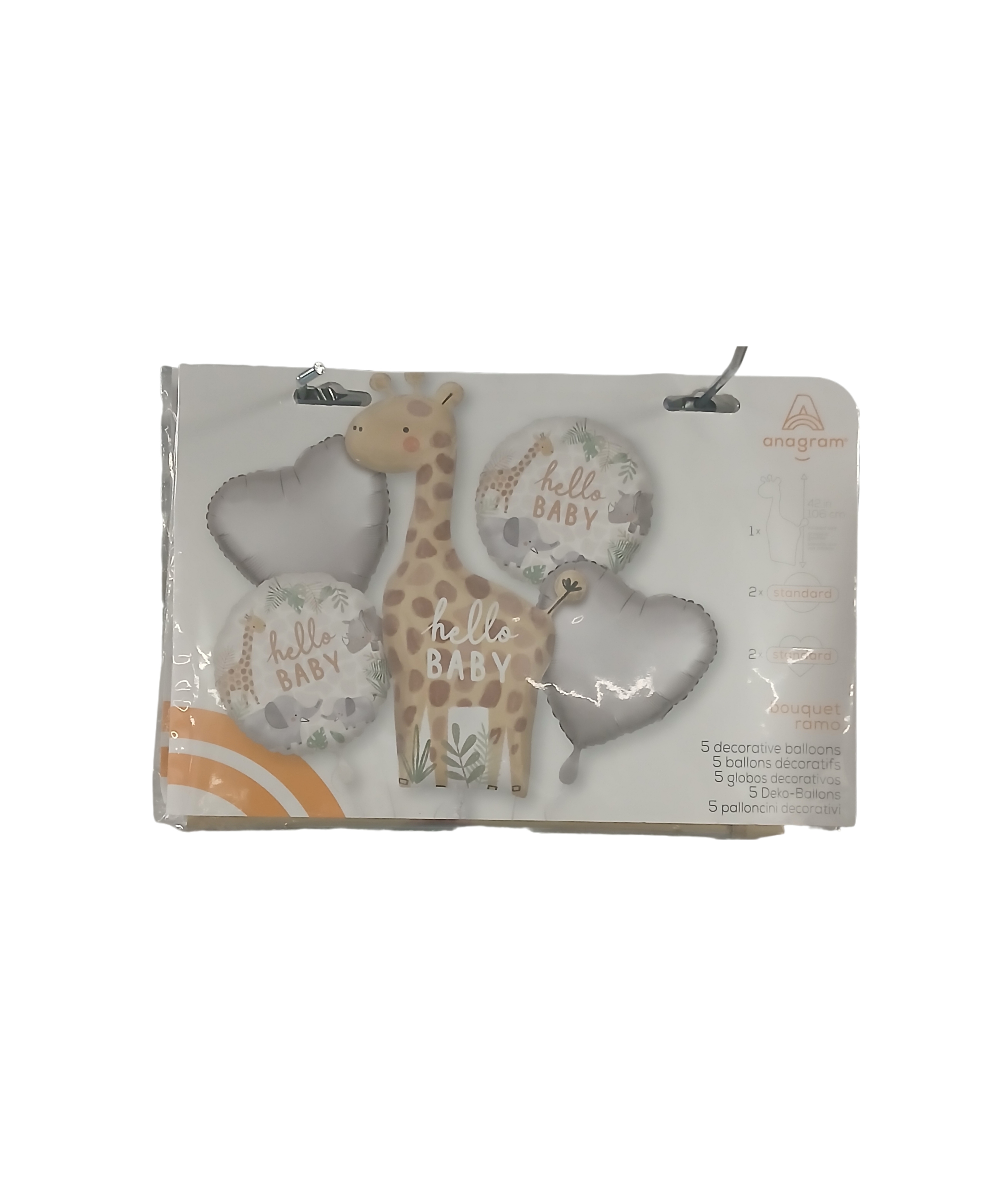Hello Baby Giraffe Balloon Set