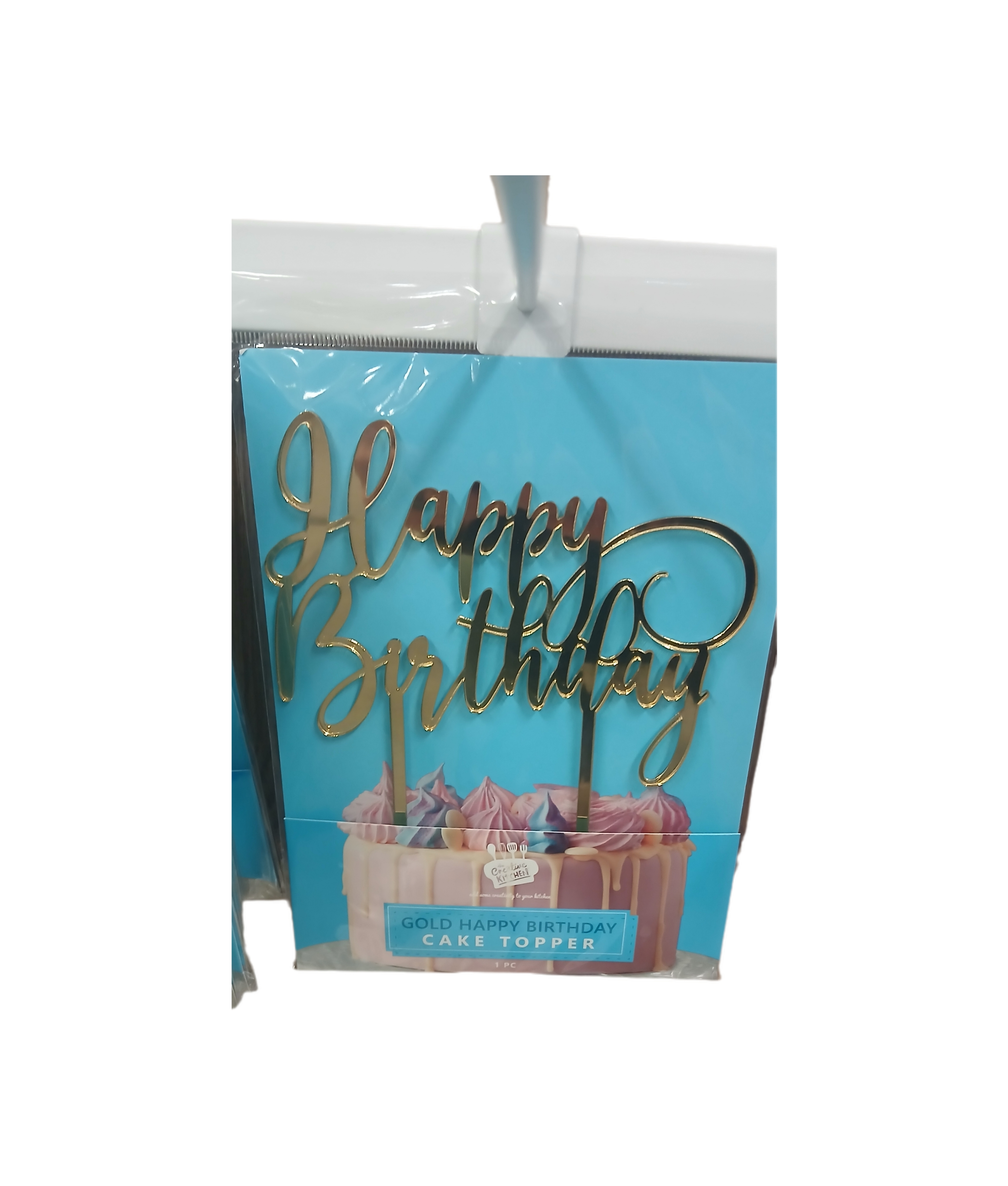 Gold Happy Birthday Cake Topper