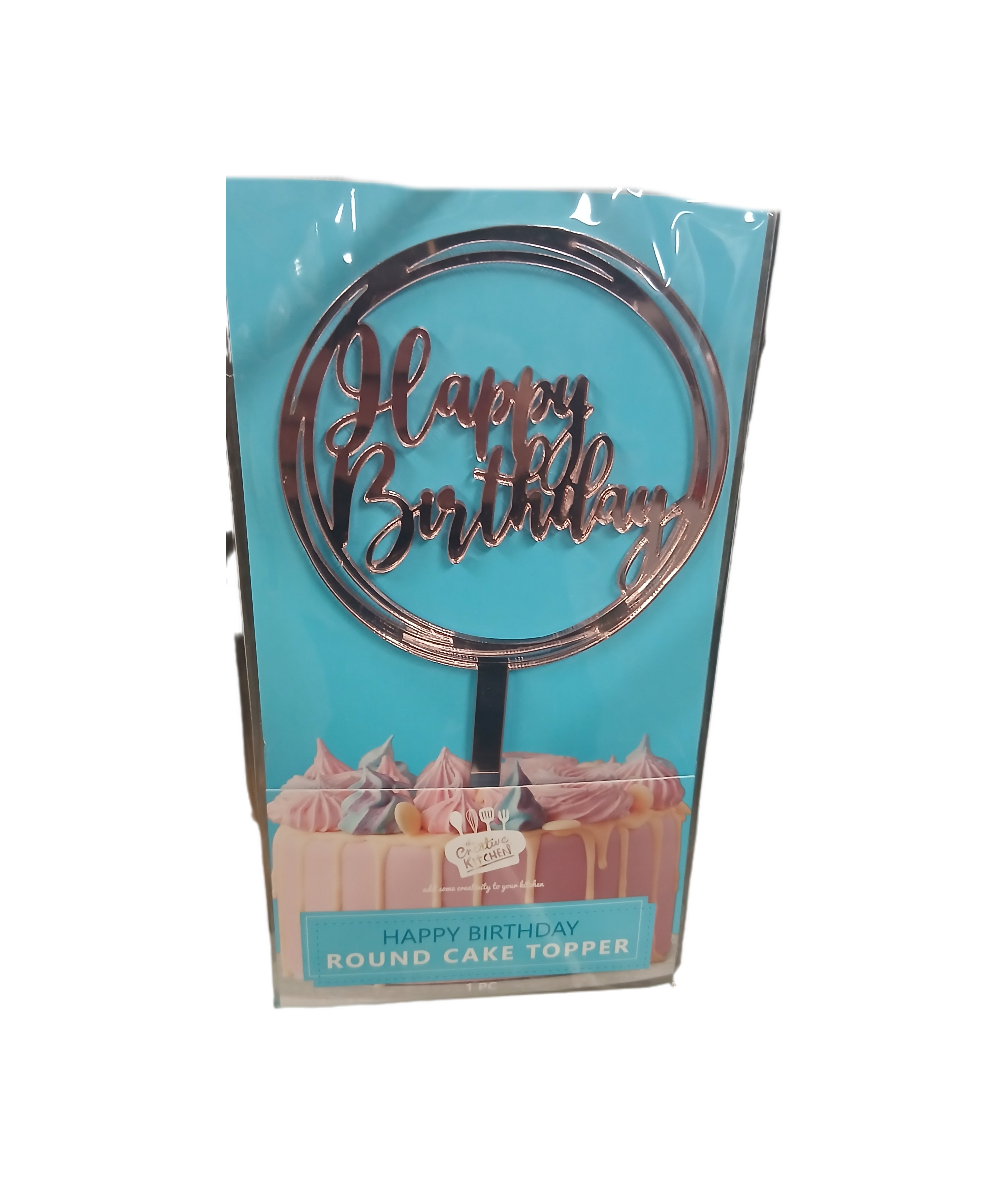 Happy Birthday Round Cake Topper