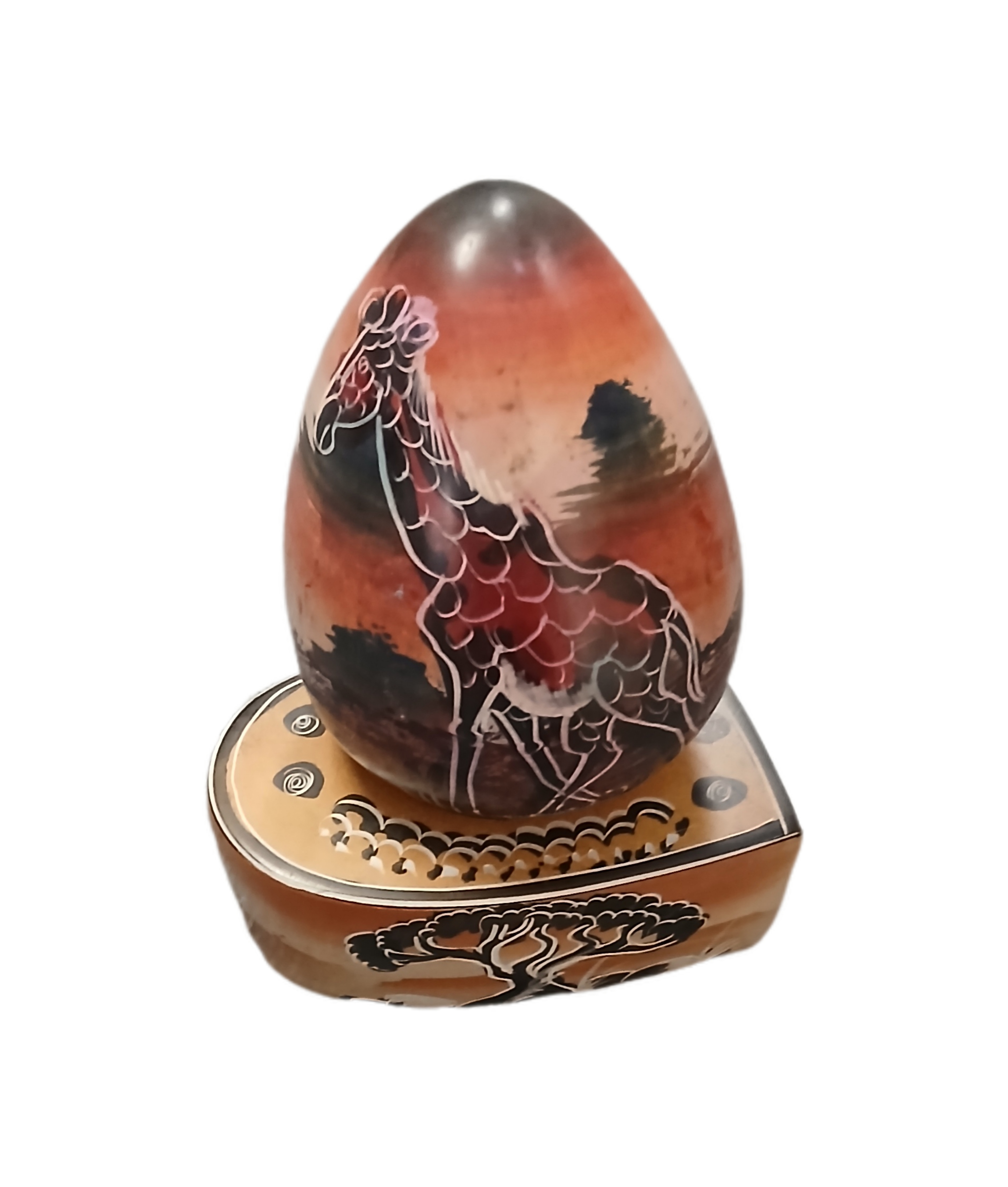 Hand-Carved African Stone Egg