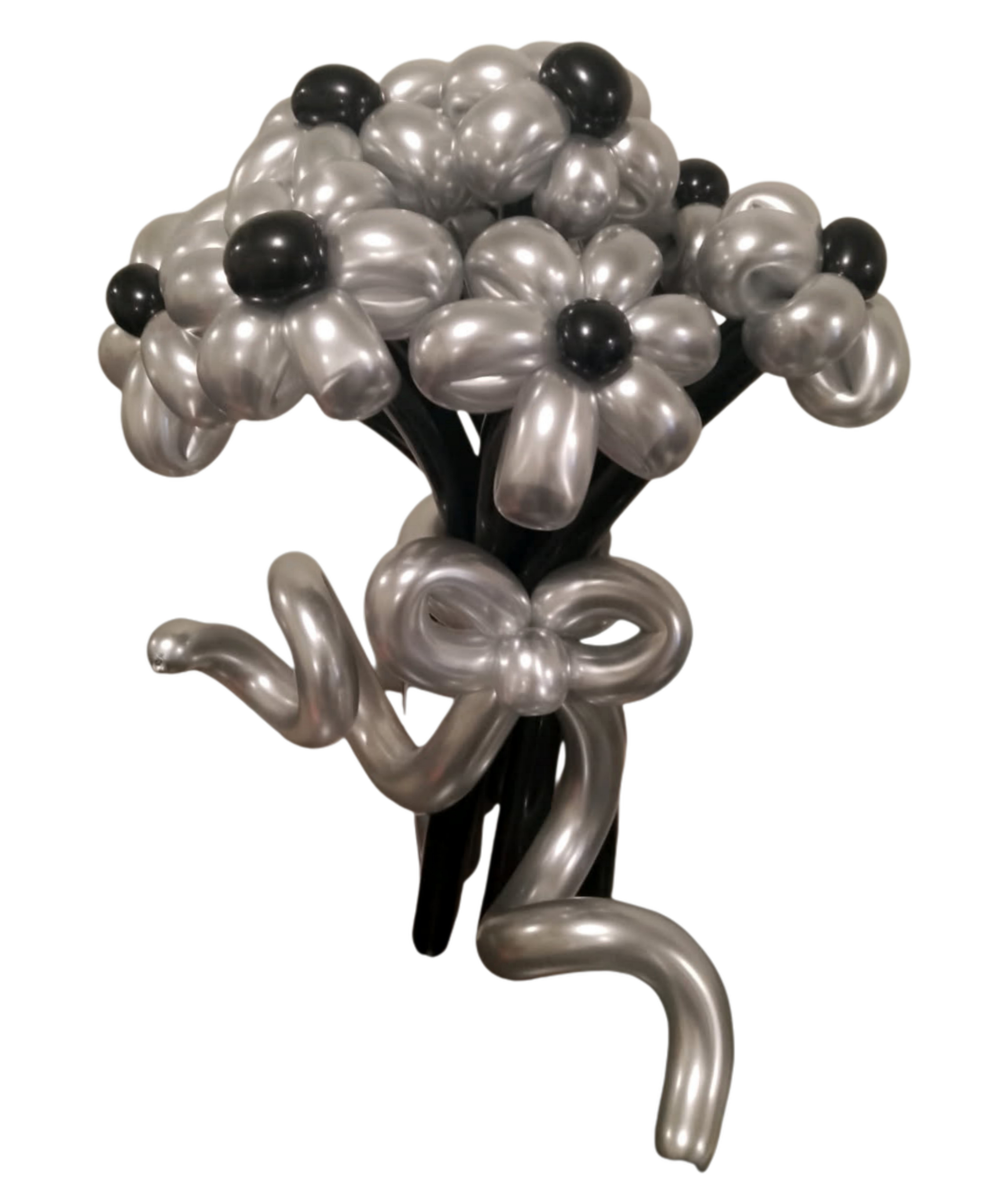 Silver Balloon Flower Bouquet
