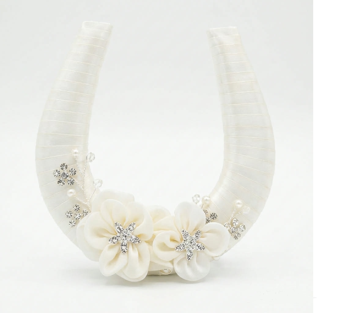 Fabric Flowers Wedding Horseshoe