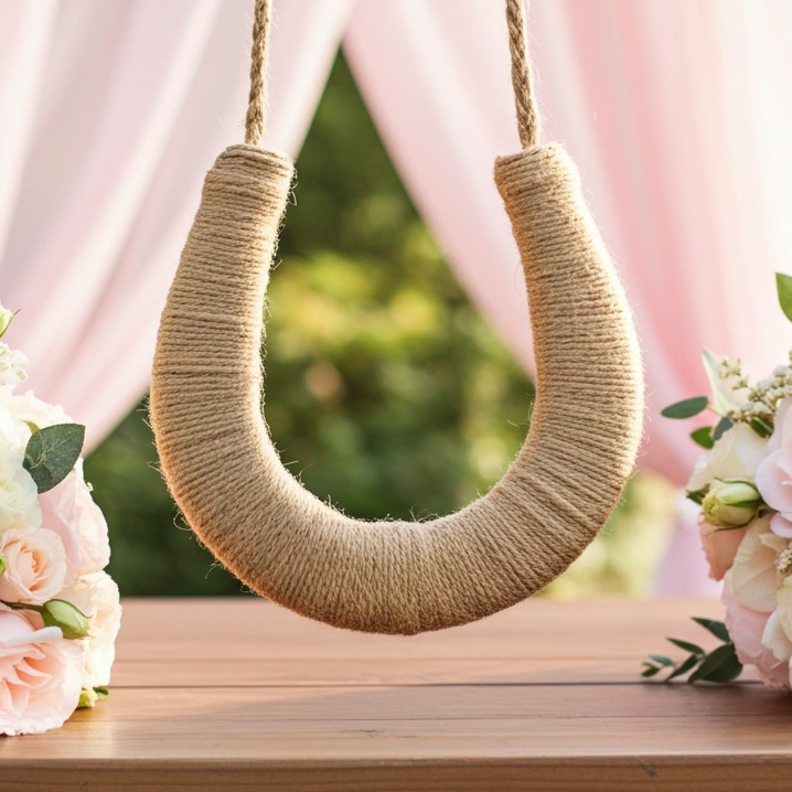 Rustic Twine Wedding Horseshoe