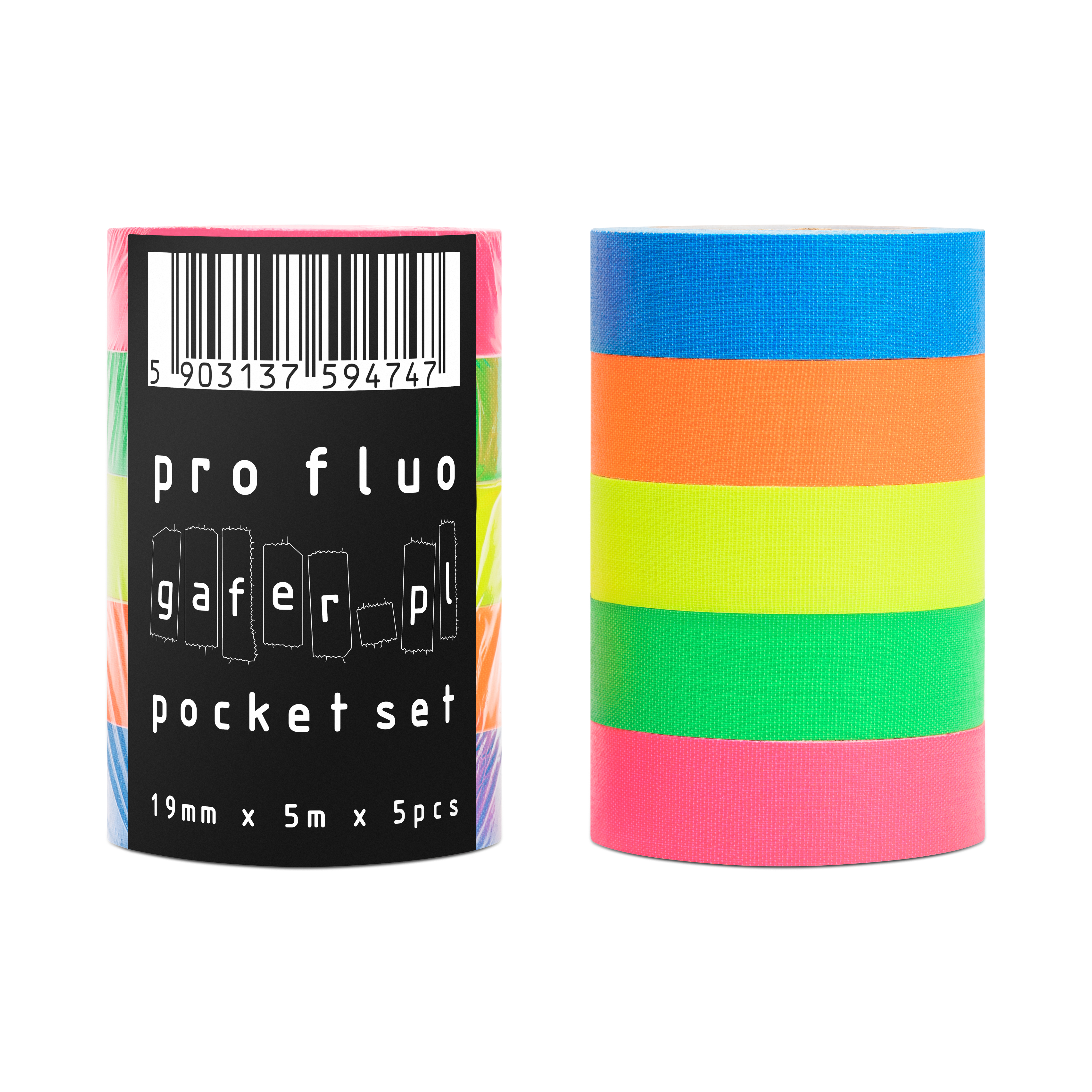 Kišeninis PRO fluo fluorescencinės juostos rinkinys