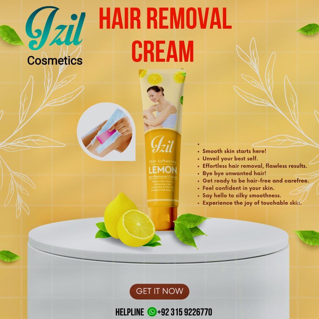 Izil Lemon Hair Removing Cream with Baby Oil