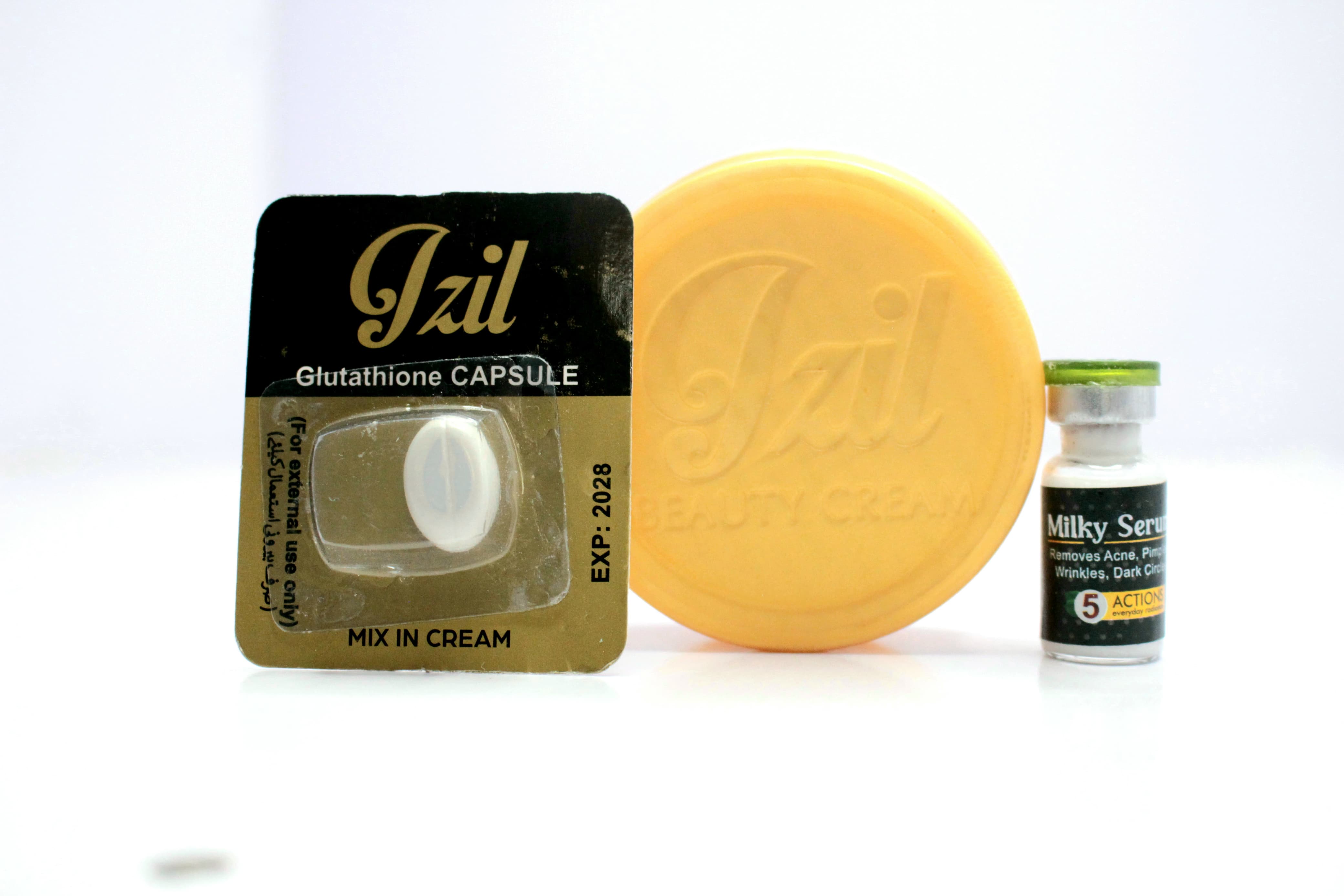 Izil Formula Pack 3 in 1 with Milky Serum + Glutathione Capsule