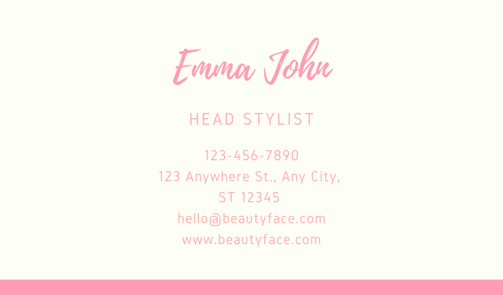 "Beauty Face" Pre-made Business Card Design 