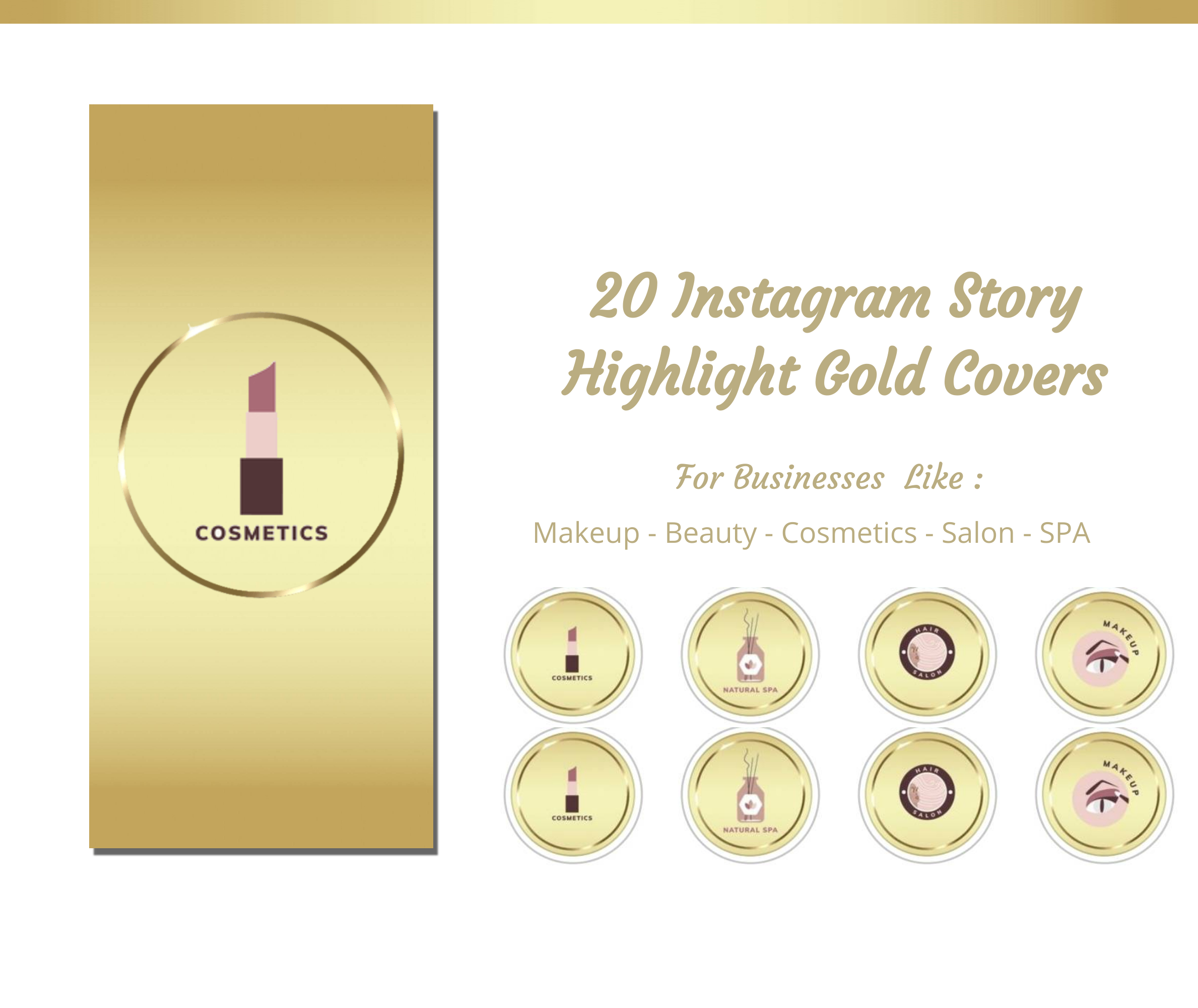 20 Gold - Instagram Story Highlight Covers