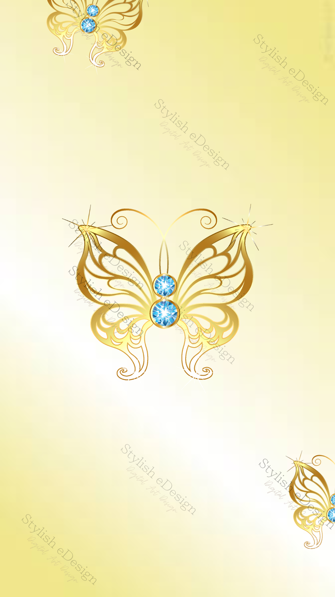 Butterfly Creamy Gradient Mobile Wallpaper