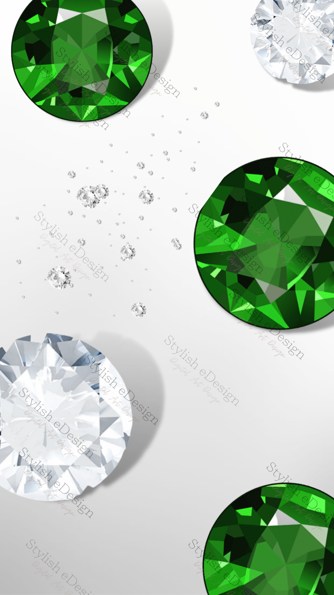 Green Gem Diamonds Mobile Wallpaper