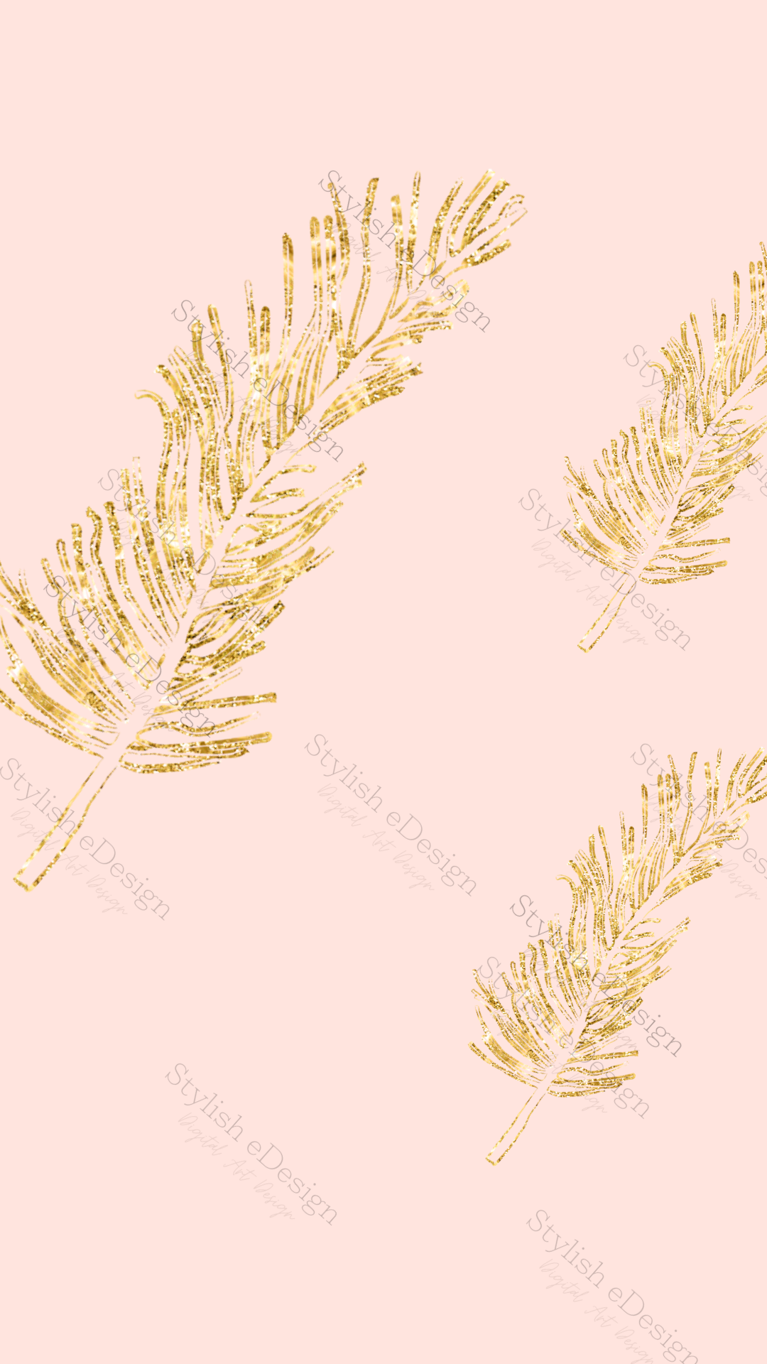 Light Pink Feather Mobile Wallpaper