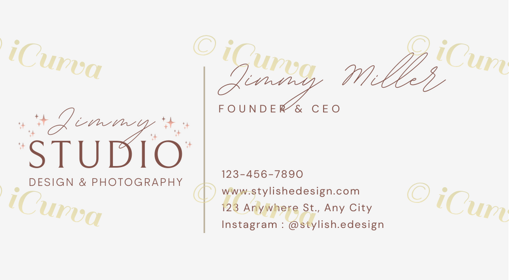 "Jimmy Studio" Pre-made Business Card Design 