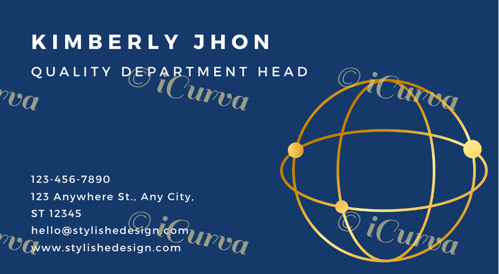 "Globe Tech" Pre-made Business Card Design 