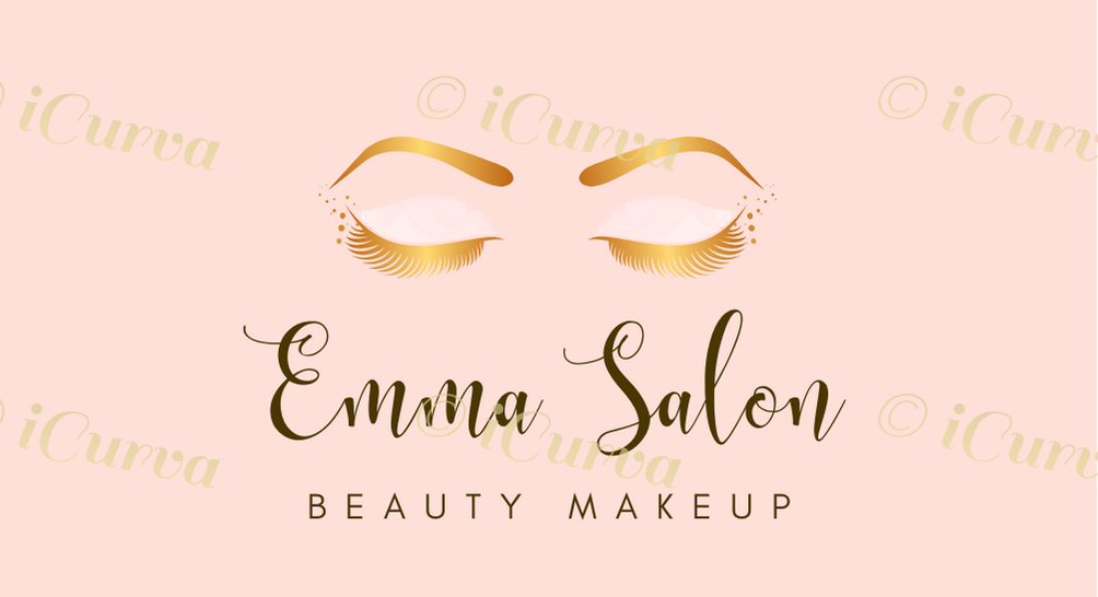 "Emma Salon" Pre-made Business Card Design 