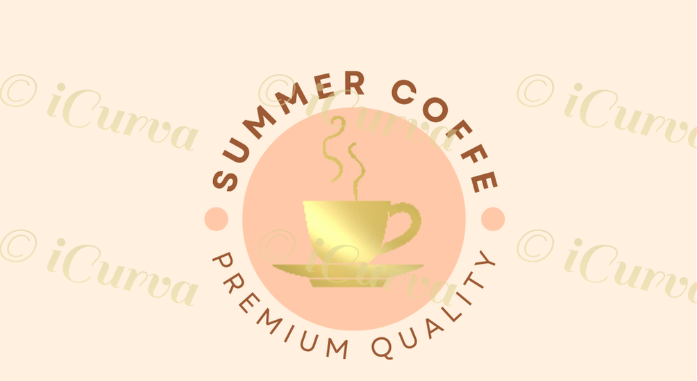 "Summer Caffee" Pre-made Business Card Design 