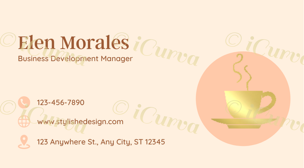 "Summer Caffee" Pre-made Business Card Design 