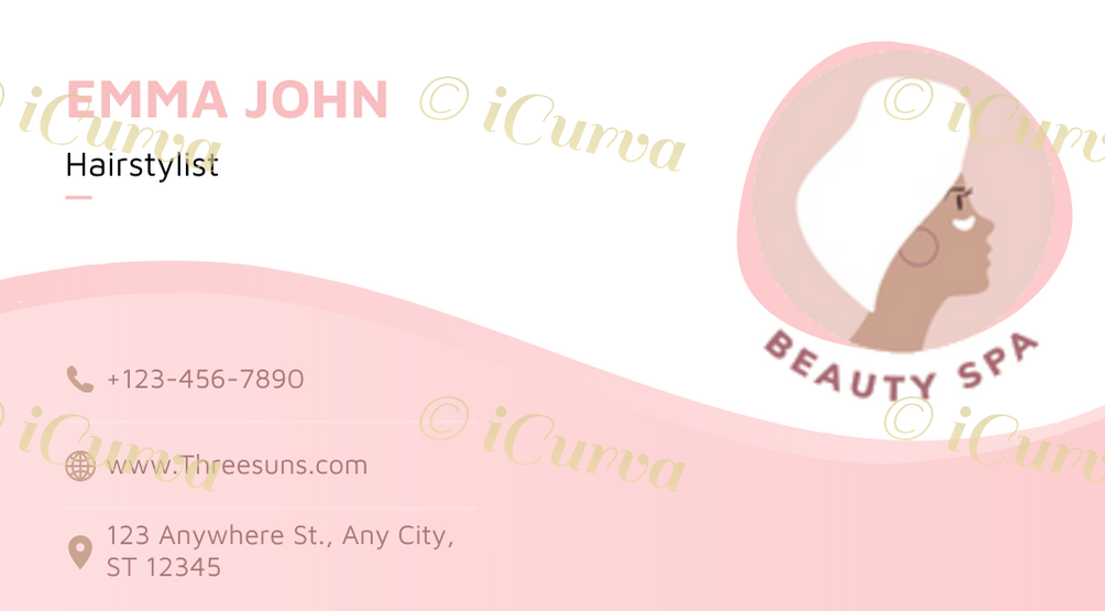"Three Suns" Pre-made Business Card Design 