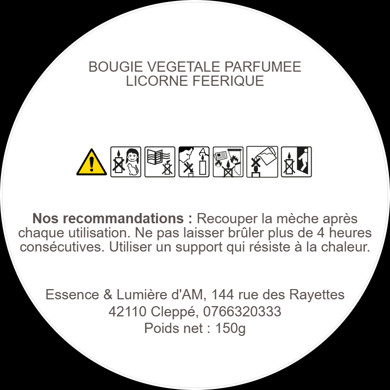 Bougie LICORNE FÉÉRIQUE