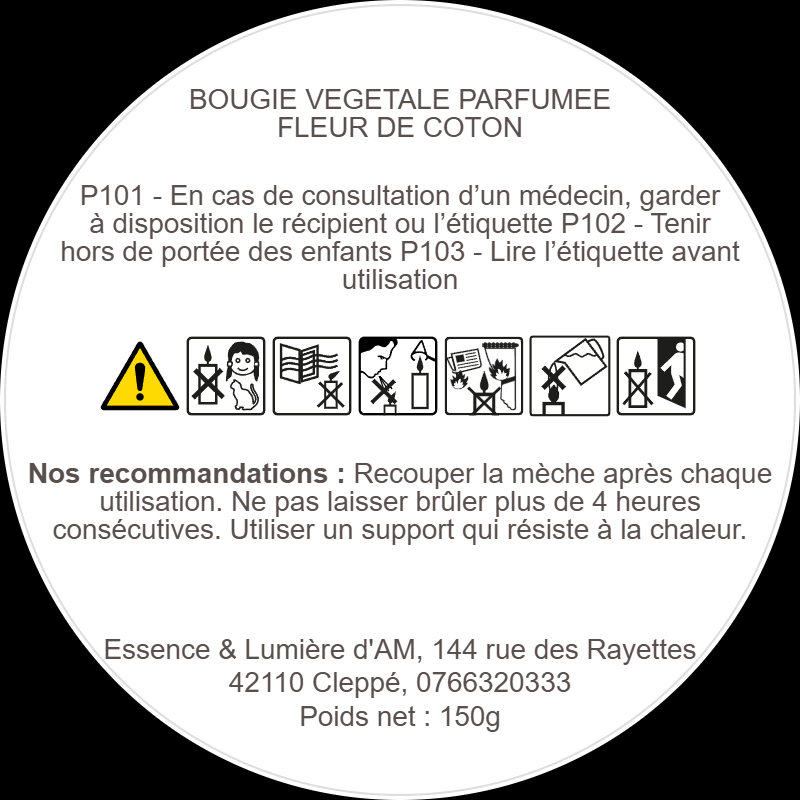 Bougie FLEUR DE COTON