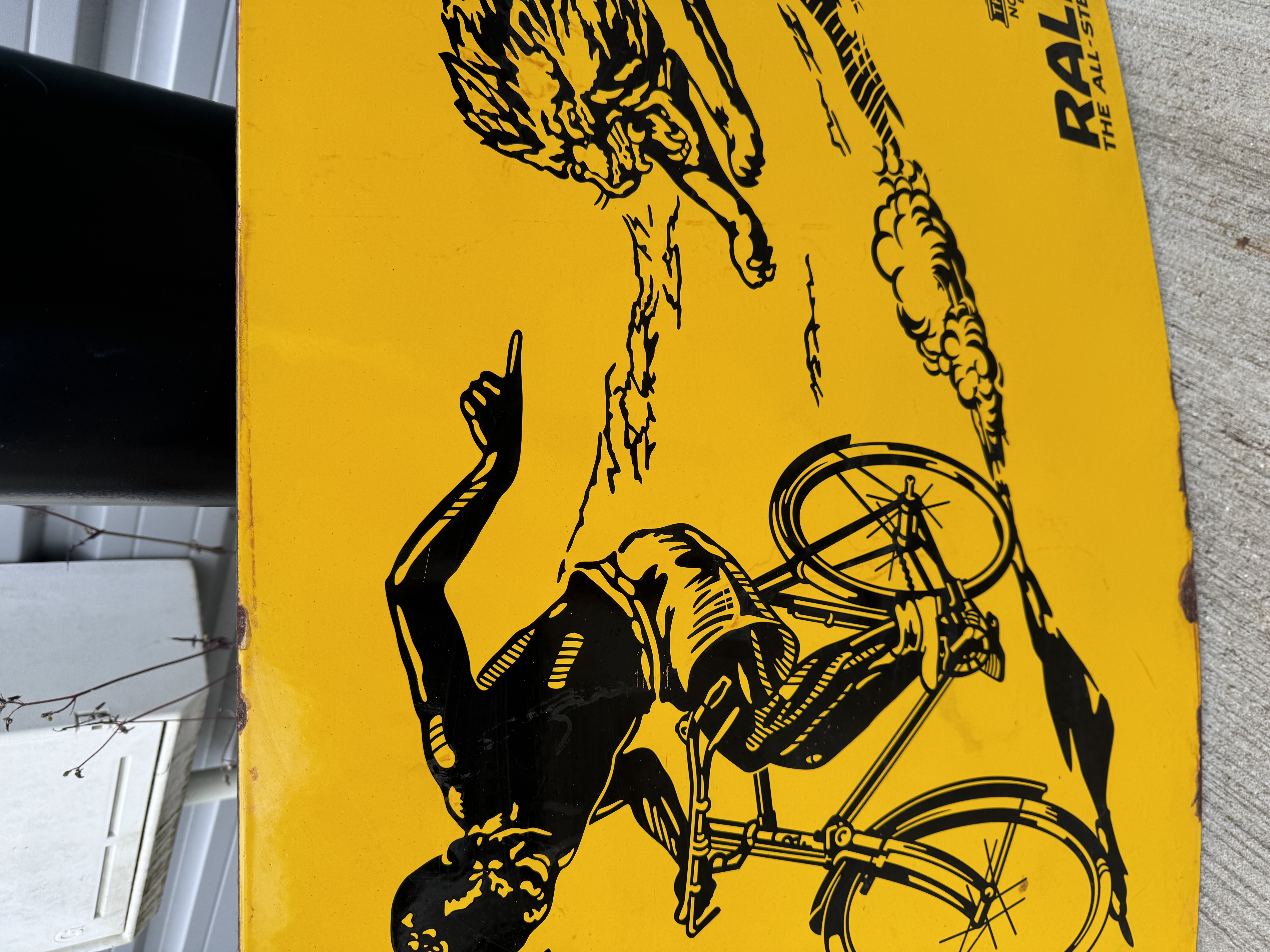 Rare 1930's Raleigh Cycles Enamel Sign