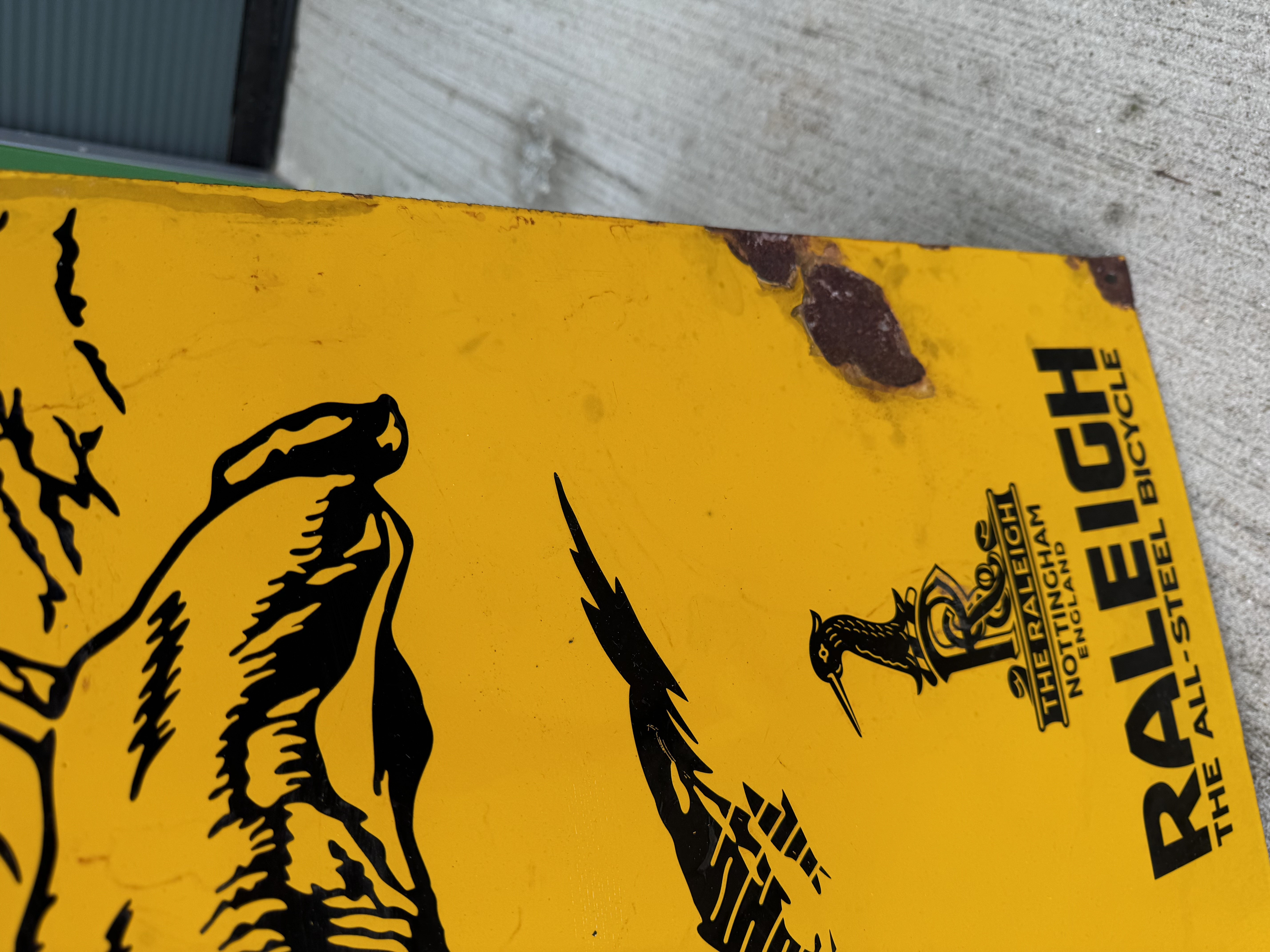 Rare 1930's Raleigh Cycles Enamel Sign