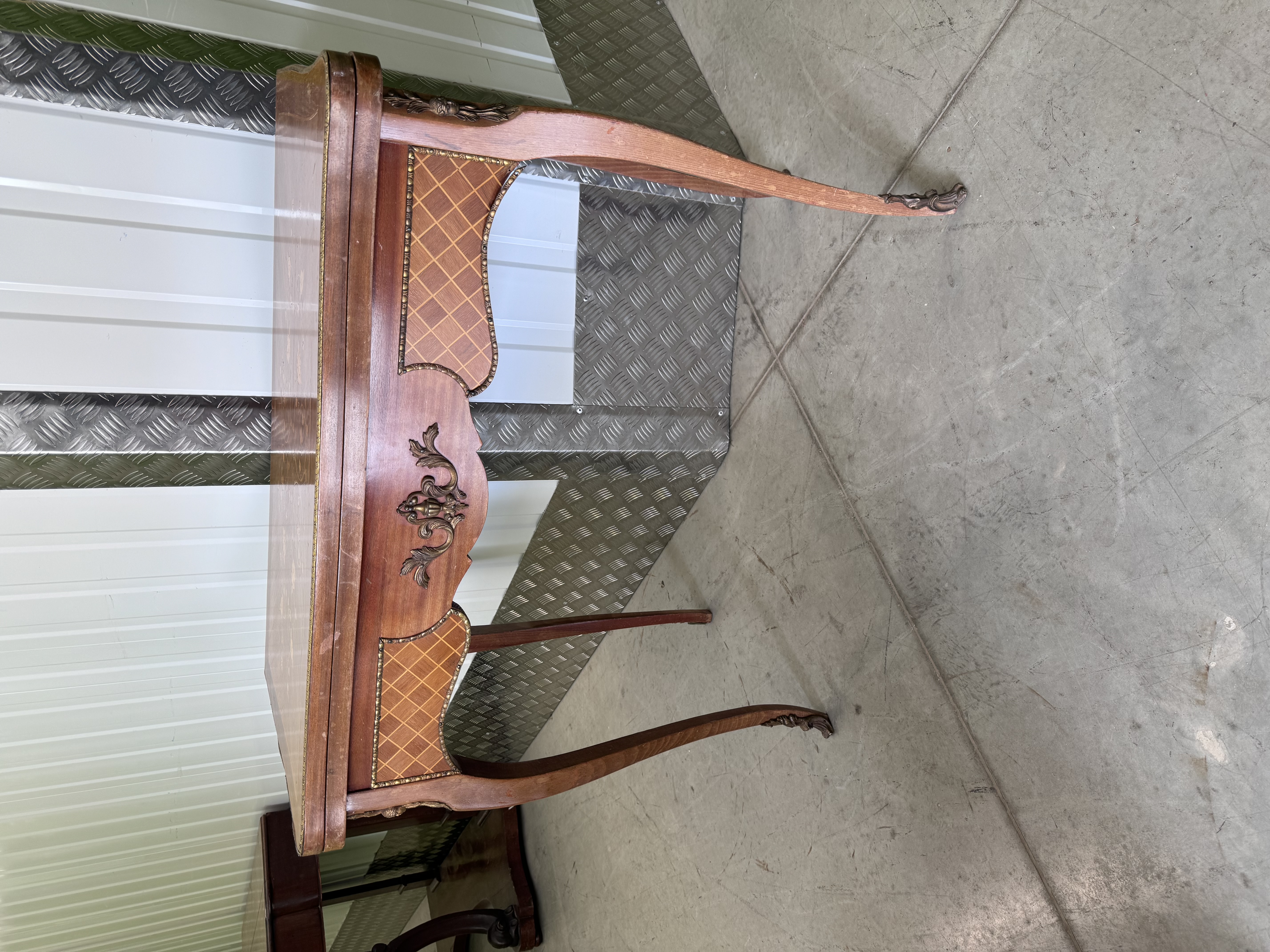 Antique French Mahogany Card Table