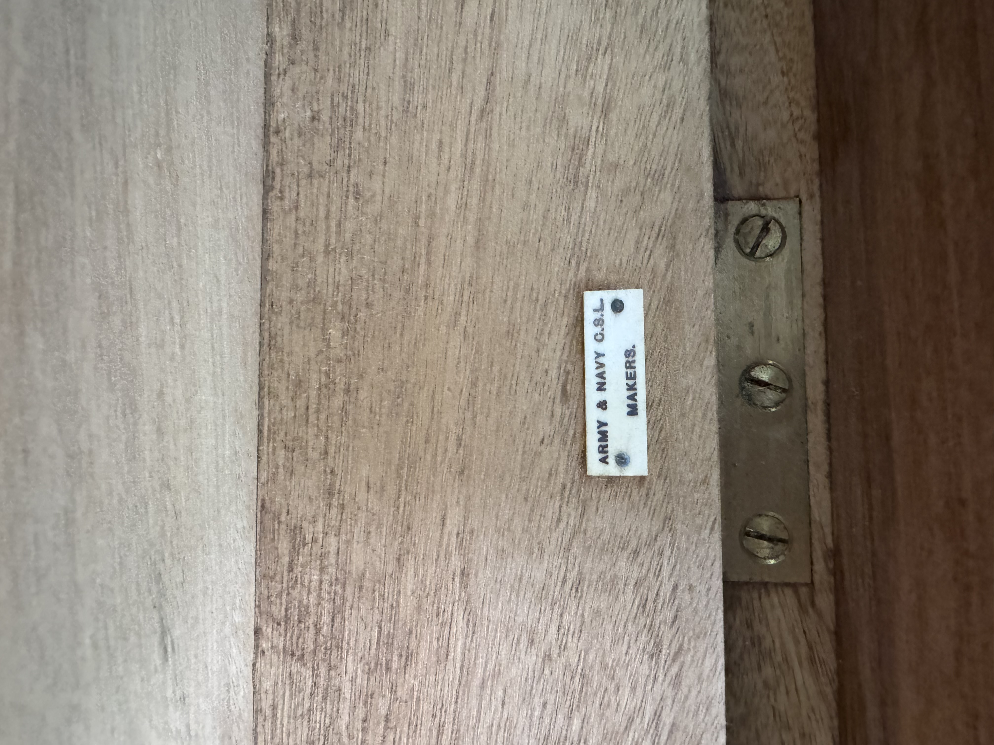 Antique Camphor Wood Campaign Military Trunk Army and Navy