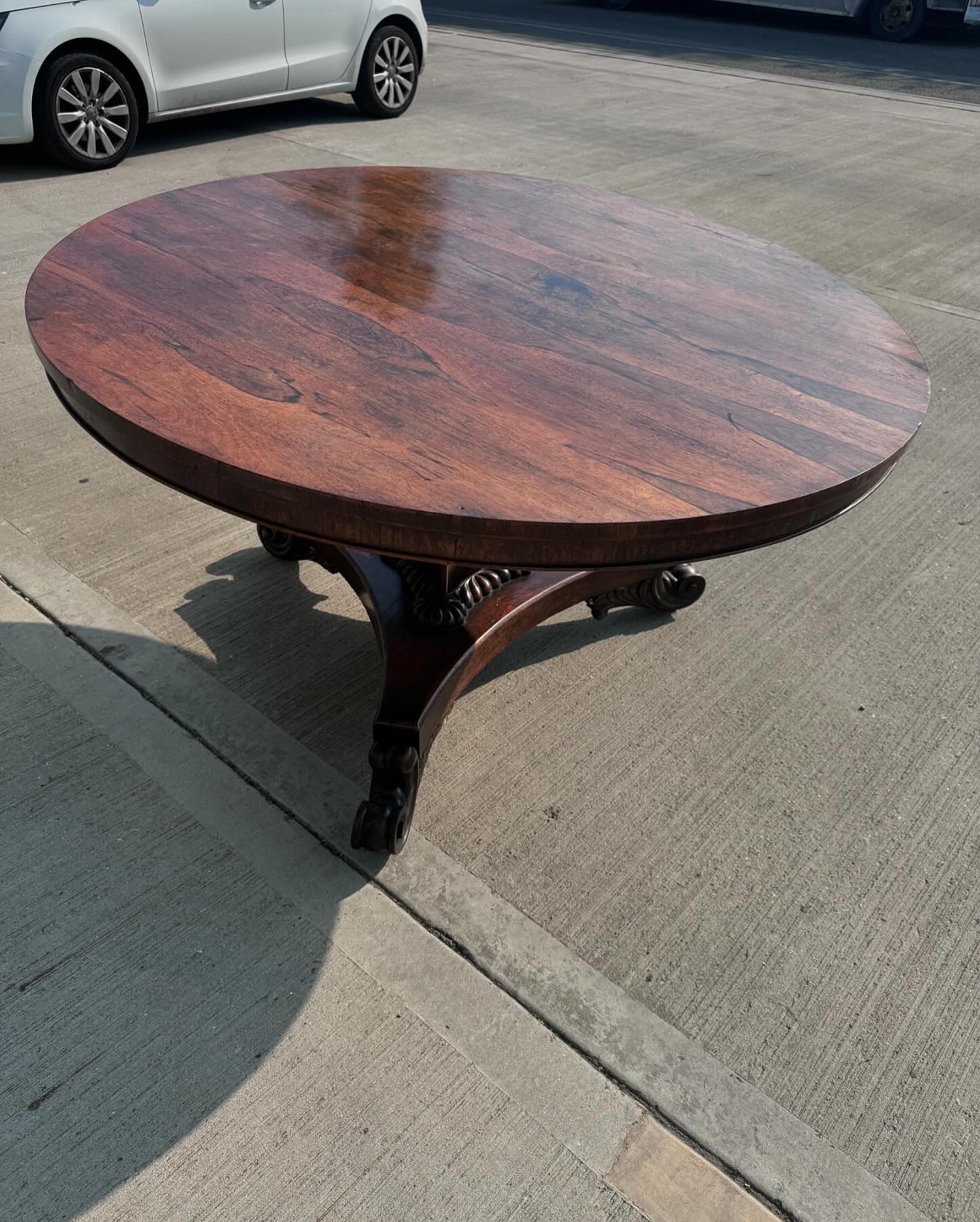 Antique William IV Rosewood Tilt Top Dining Table