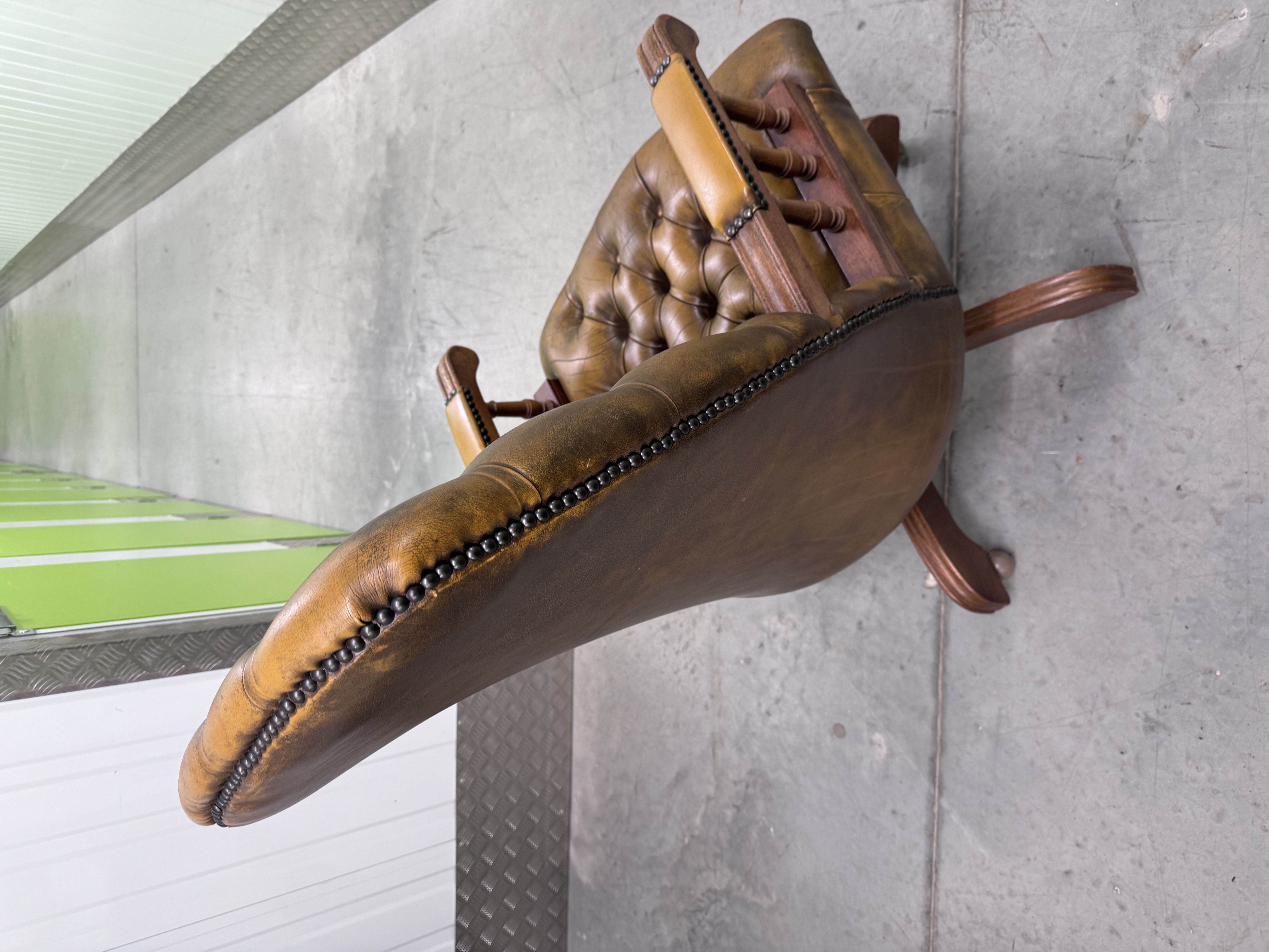 Vintage Leather Desk Chair by Mechanikk of Norway