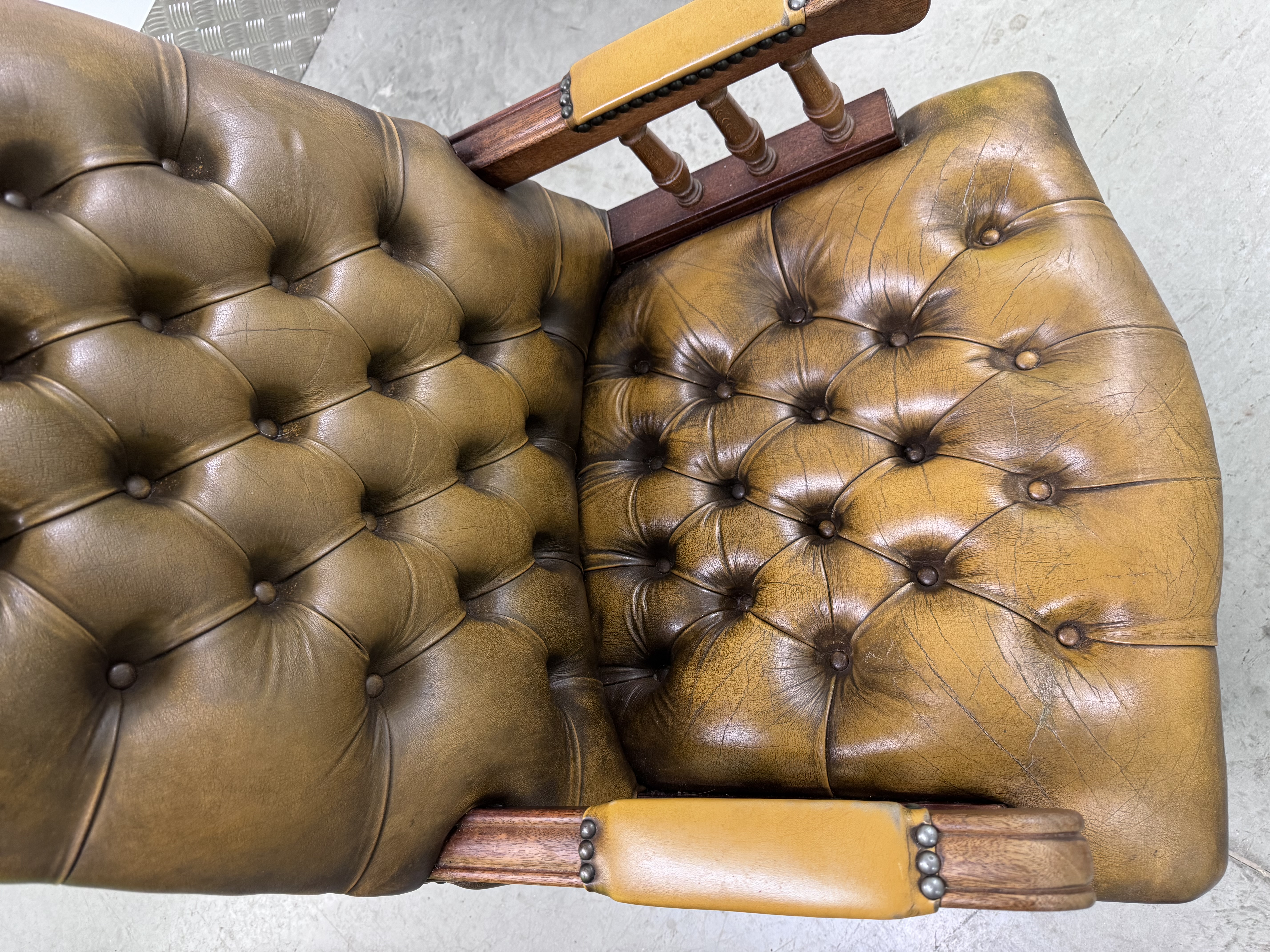 Vintage Leather Desk Chair by Mechanikk of Norway