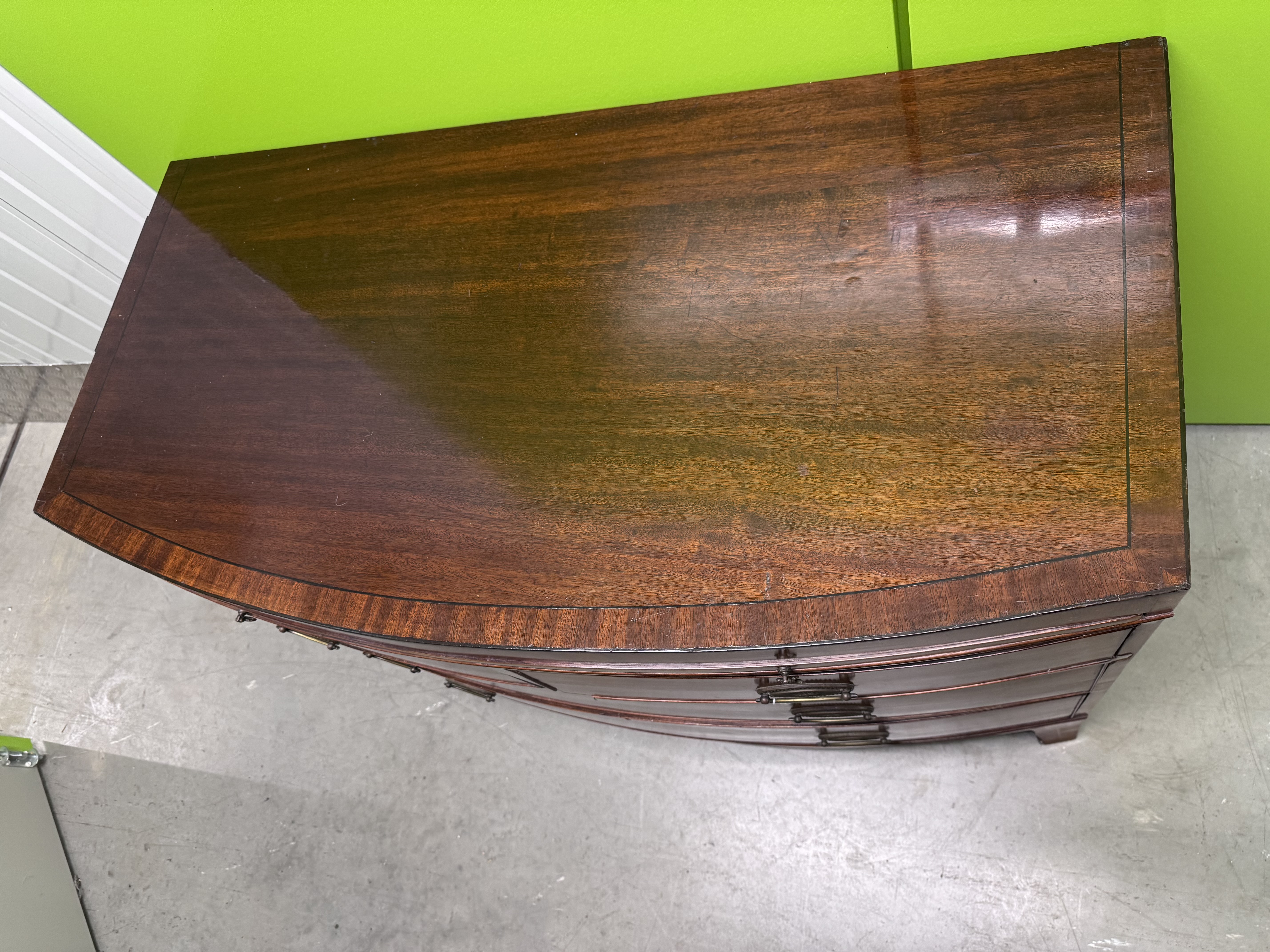 Regency Mahogany Bow Front Chest of Drawers