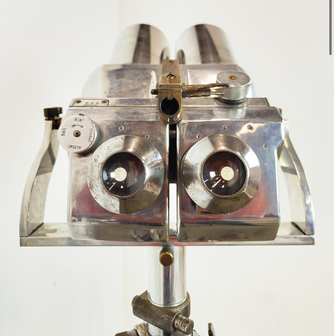 WW2 D.F 10x80 German Polished Binoculars On Tripod DKL