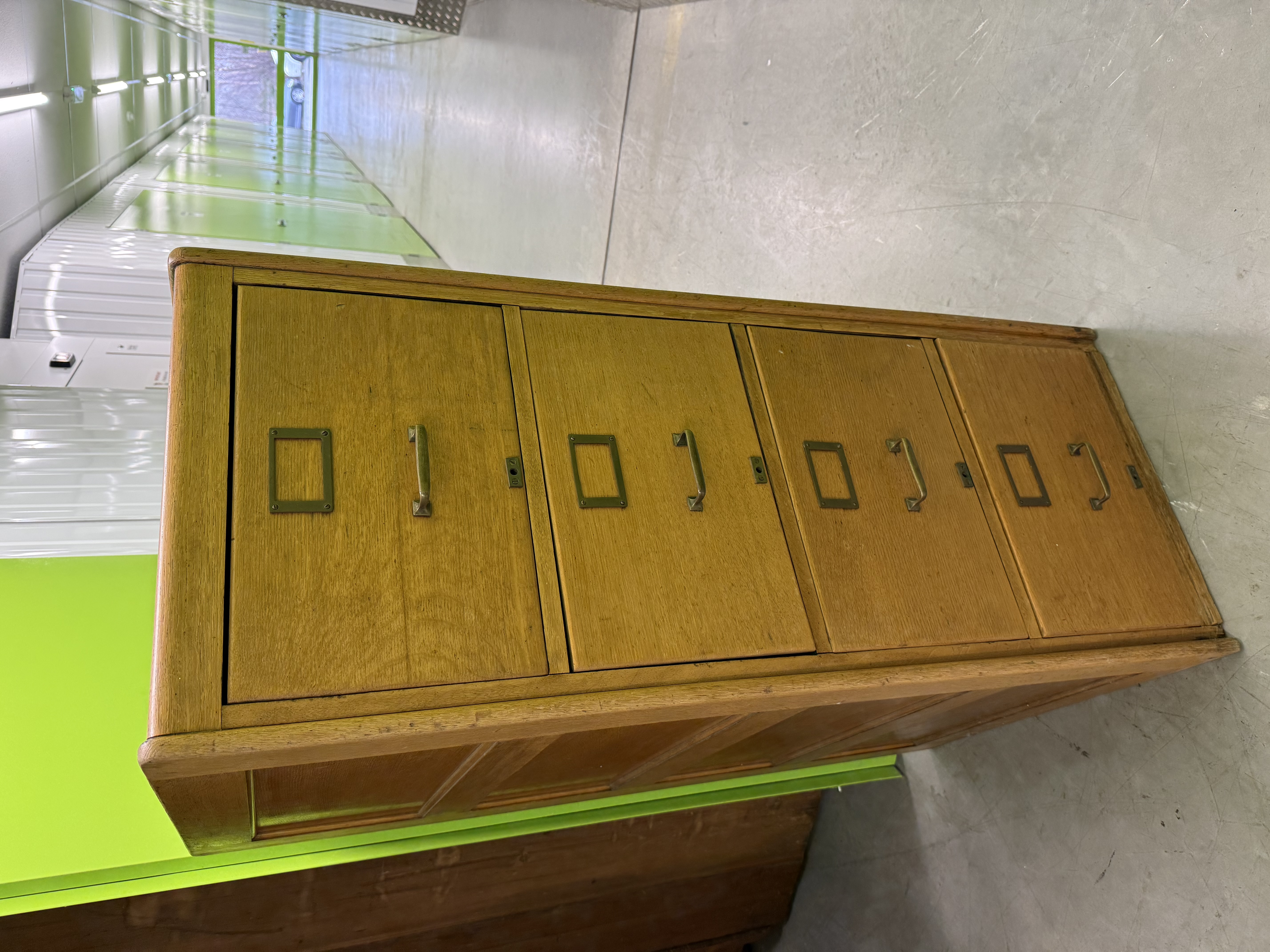 Vintage 1930's oak filing cabinet