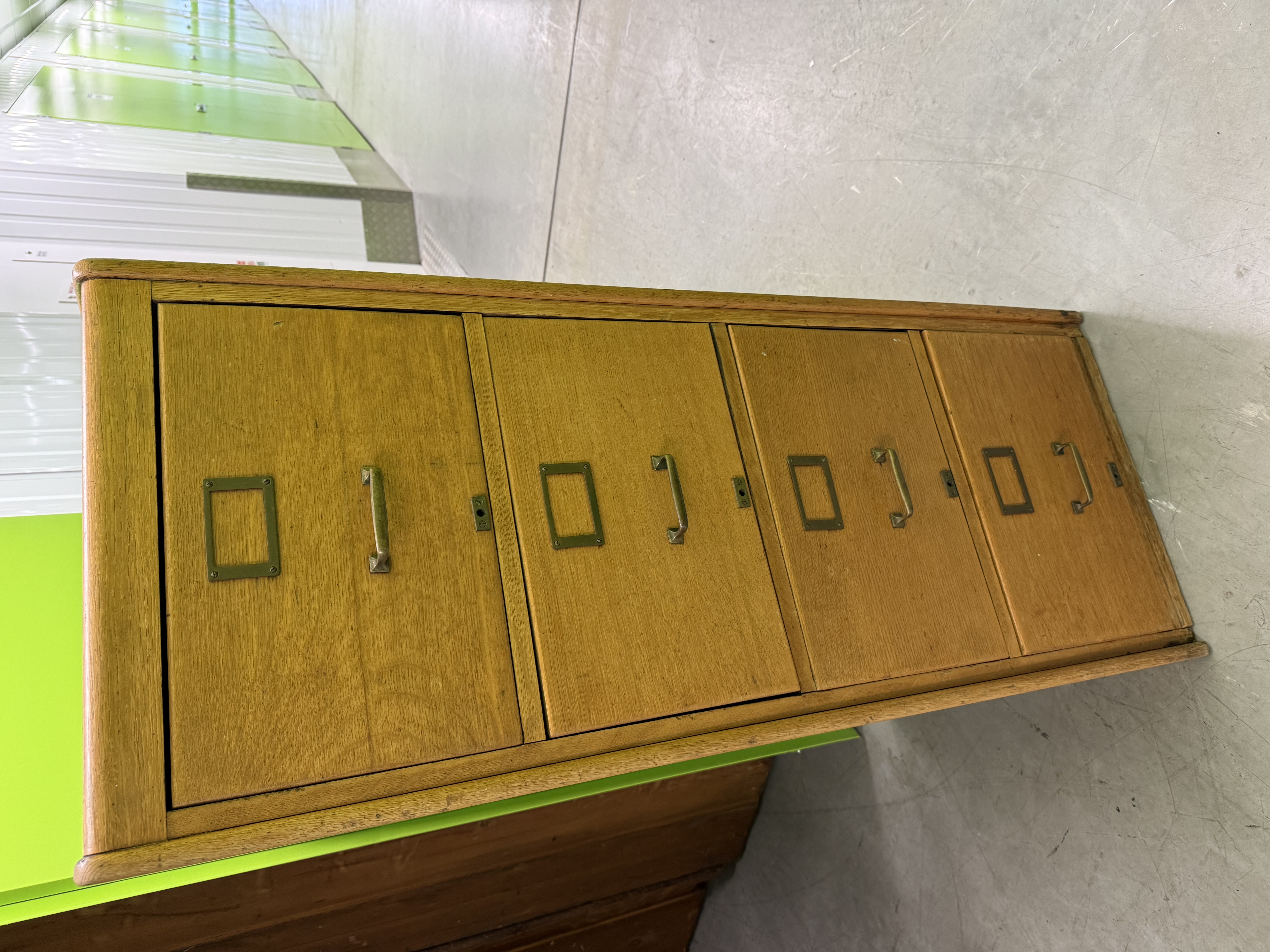 Vintage 1930's oak filing cabinet