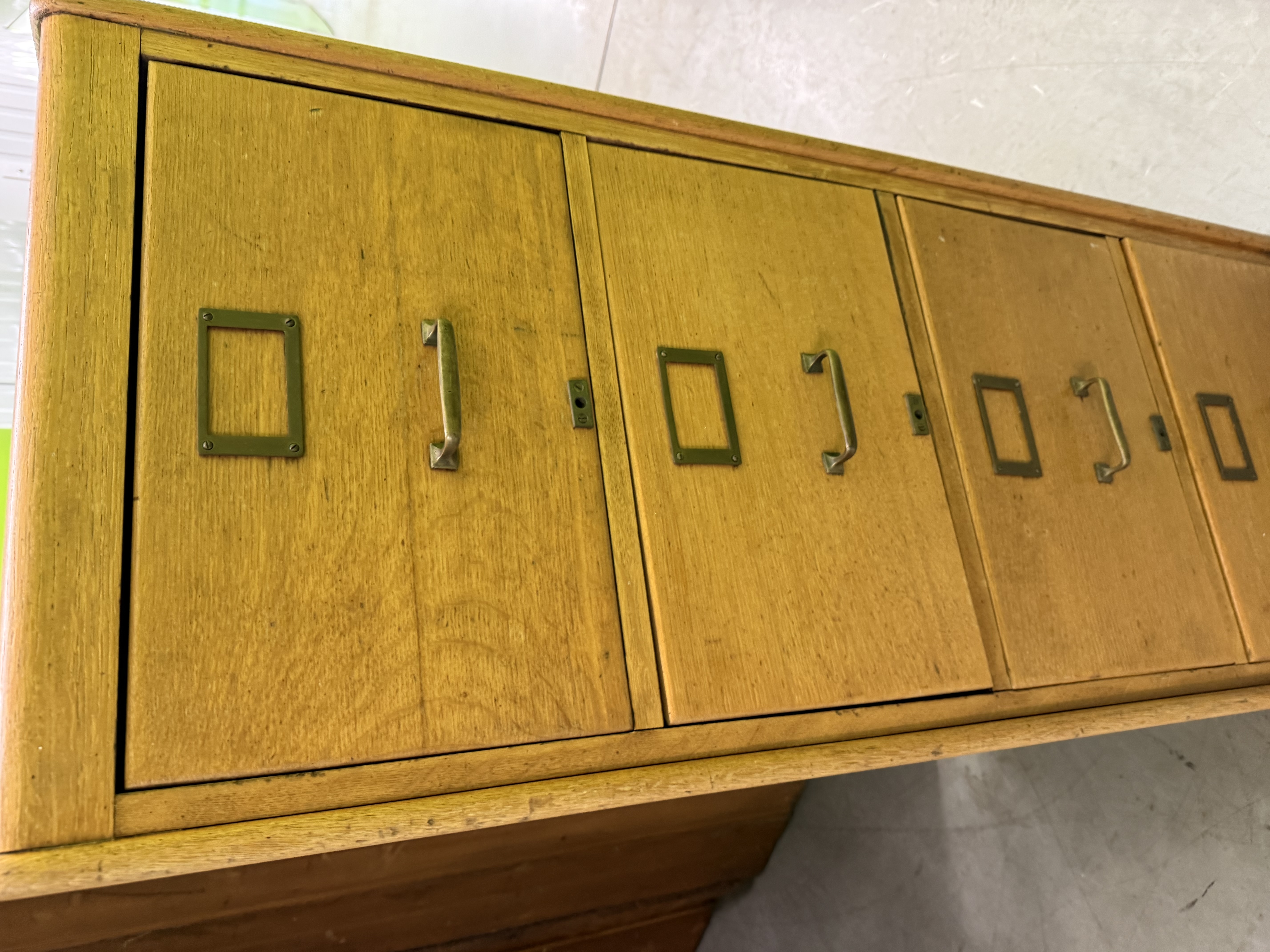 Vintage 1930's oak filing cabinet