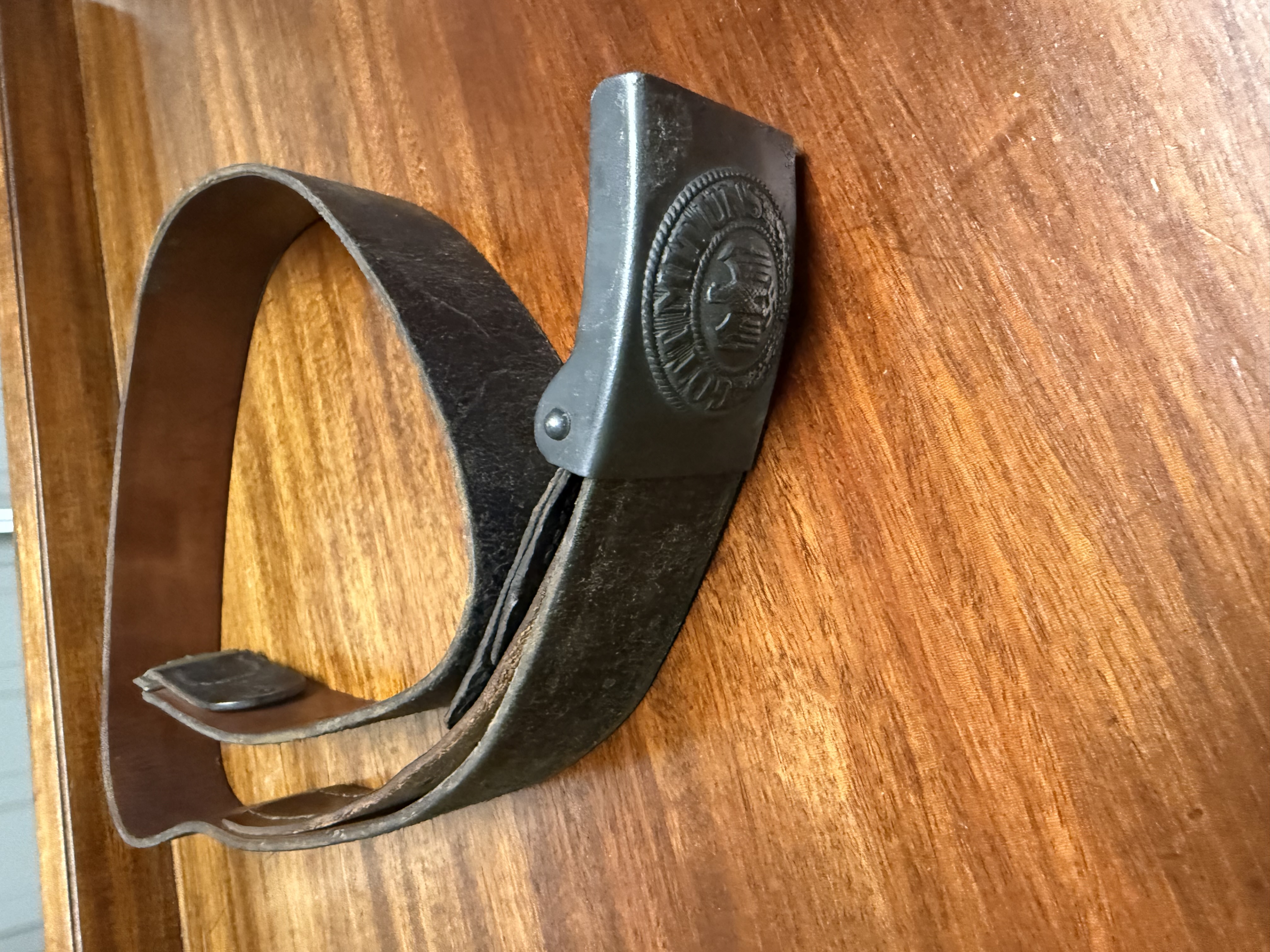 Original WW2 German Leather Heer Belt