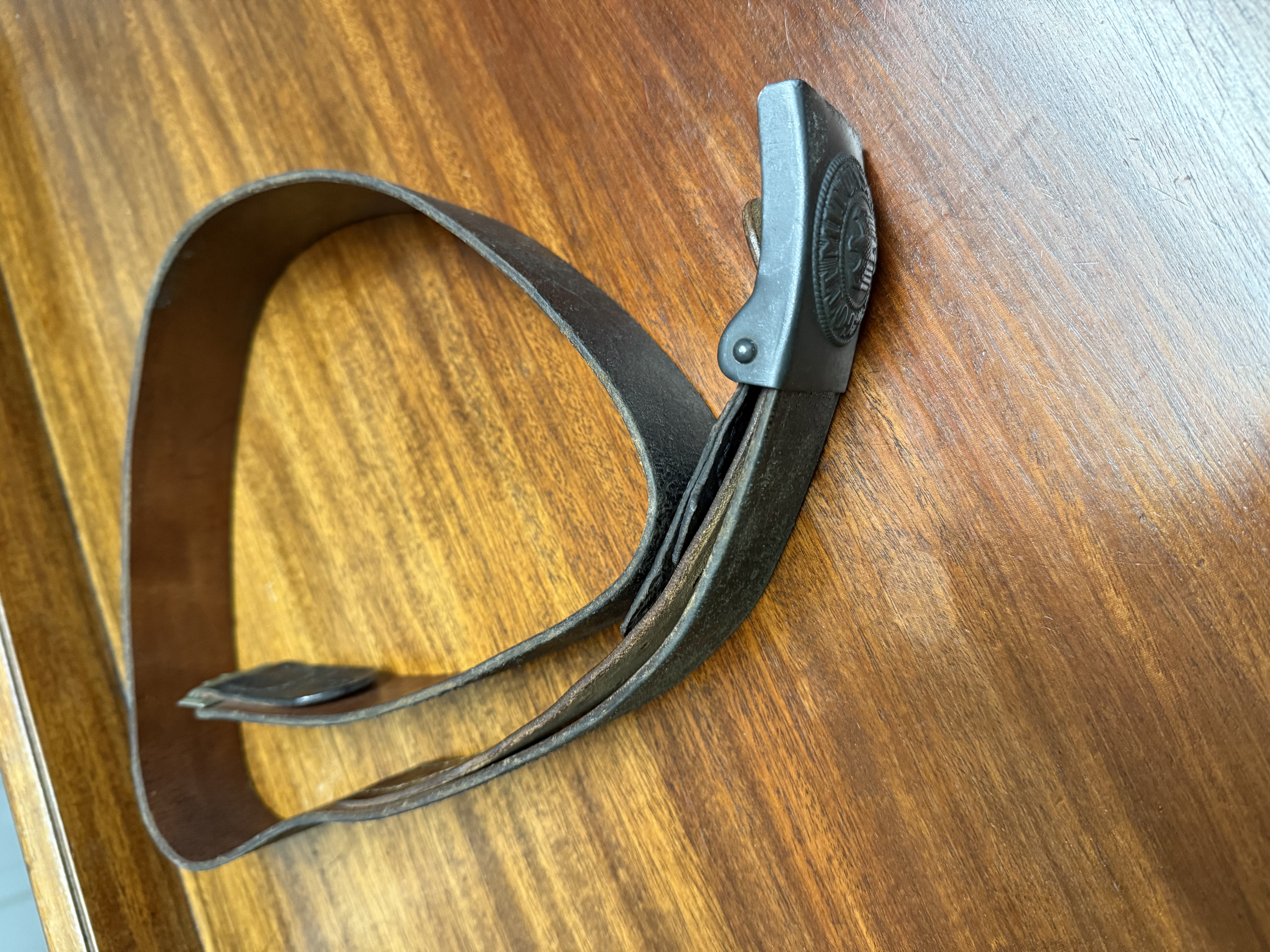 Original WW2 German Leather Heer Belt