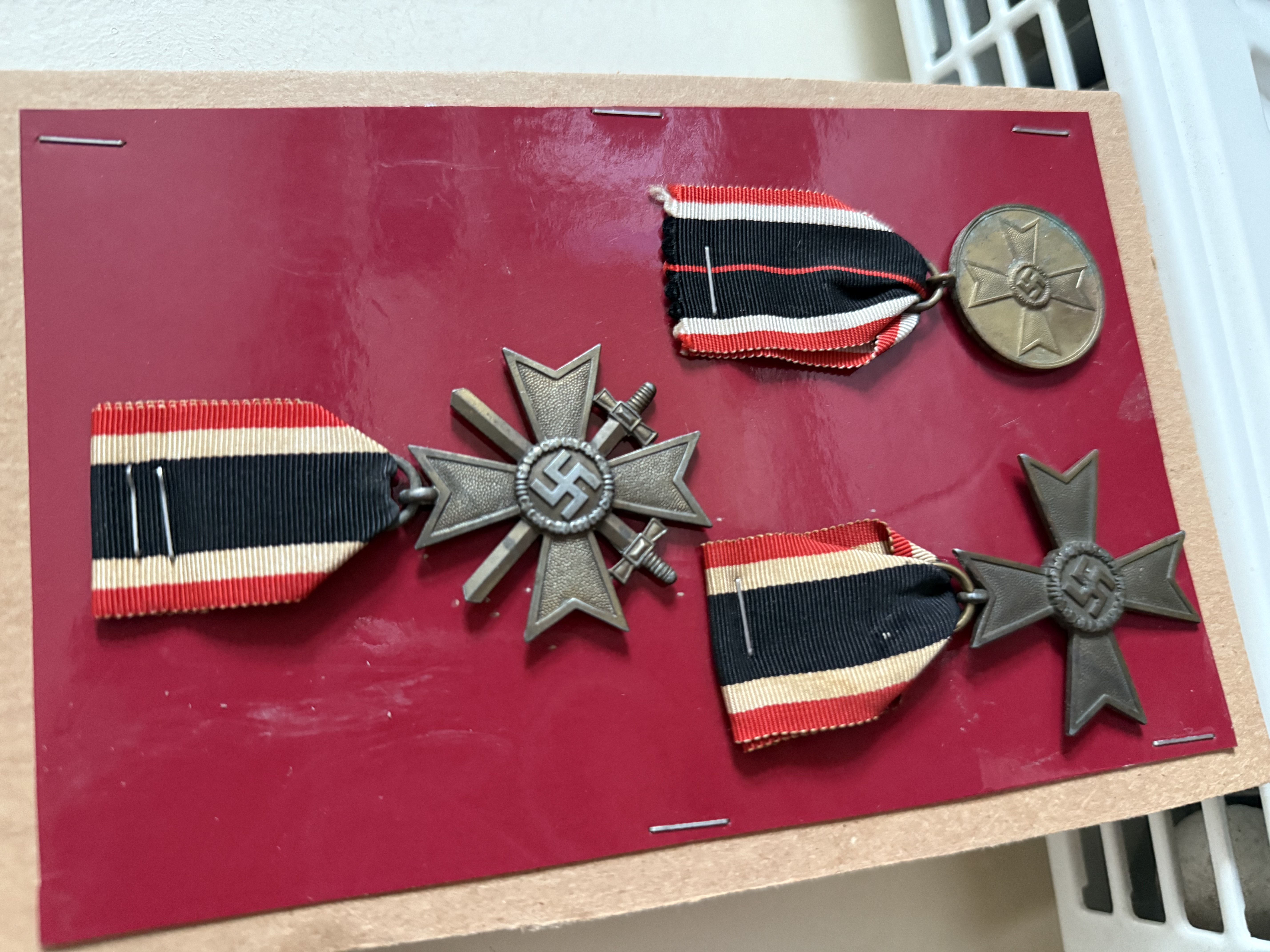 War Merit Cross without Swords, War Merit Cross with Swords and War Merit Medal