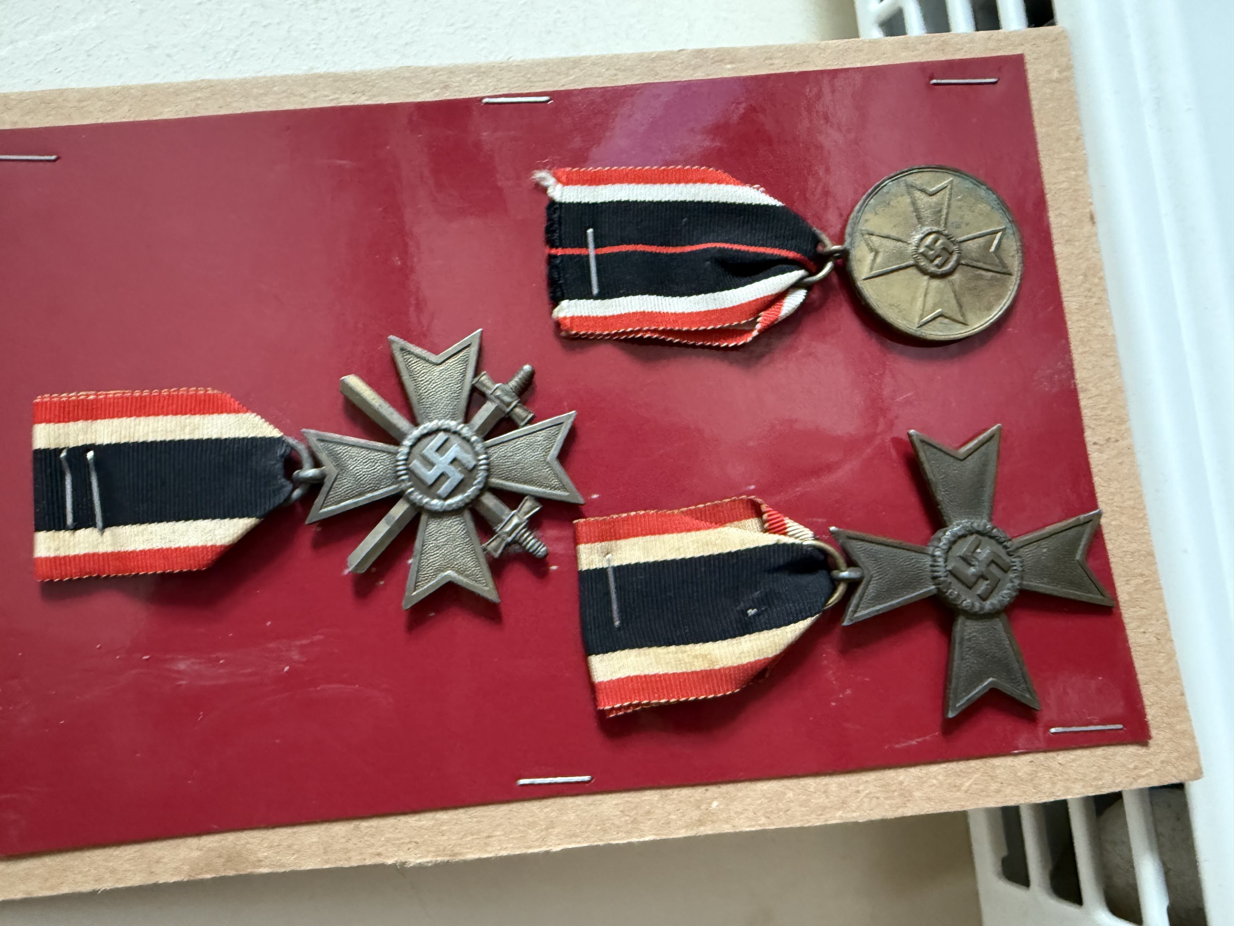 War Merit Cross without Swords, War Merit Cross with Swords and War Merit Medal