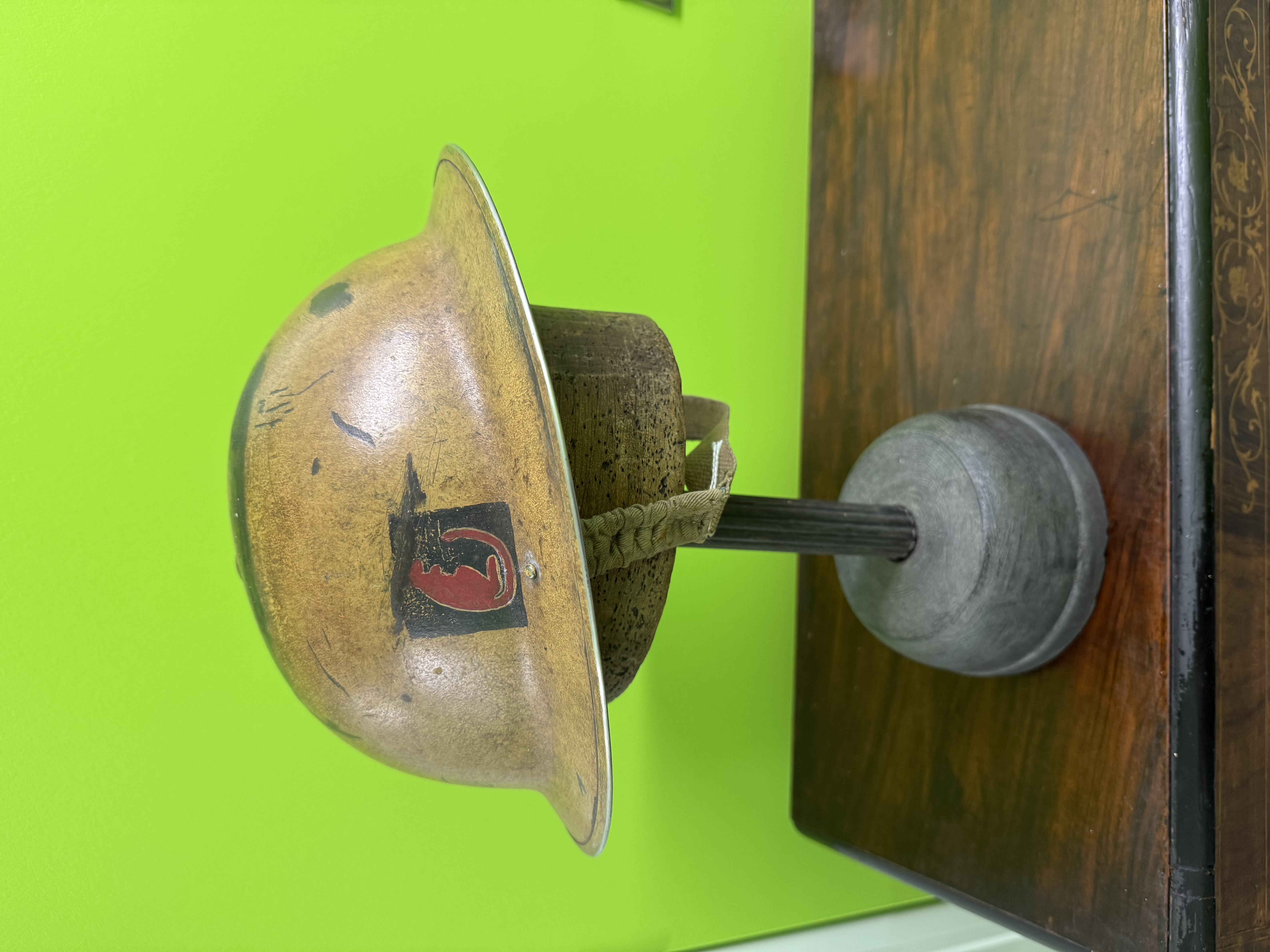 Vintage WW2 British Army Brodie helmet Desert Rats 7th armoured division 