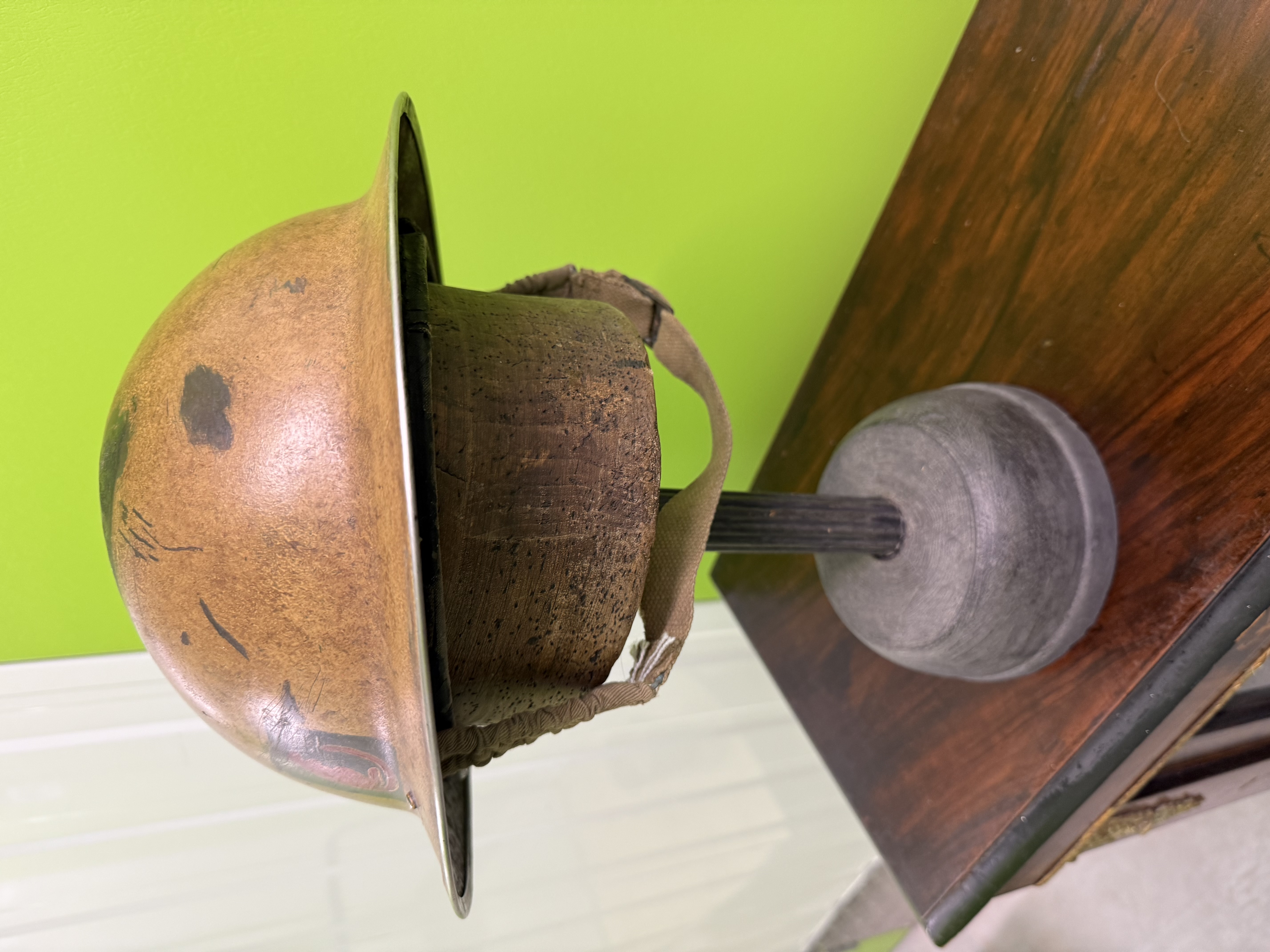 Vintage WW2 British Army Brodie helmet Desert Rats 7th armoured division 