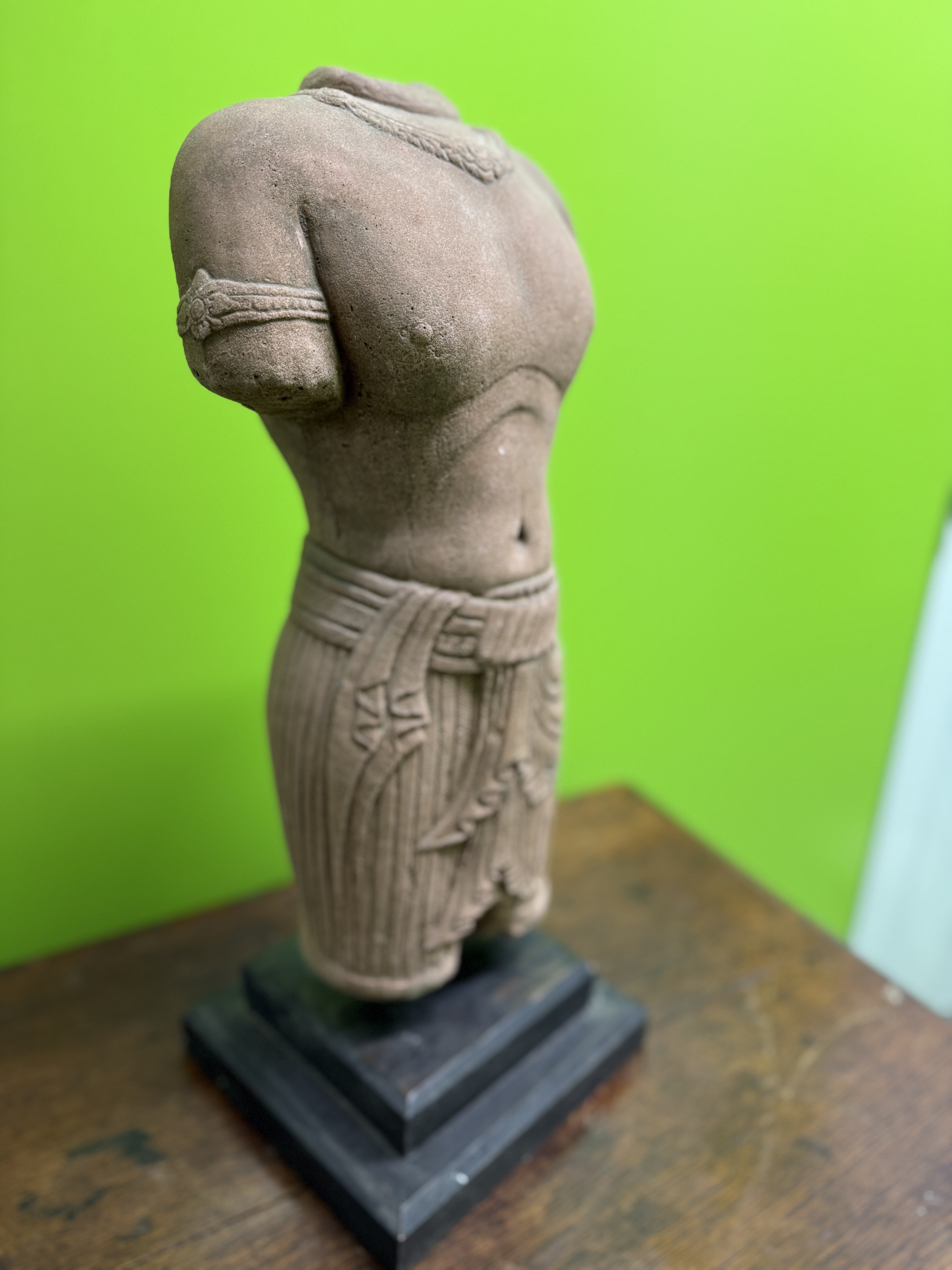 Vintage Sandstone Sculpture of a Torso