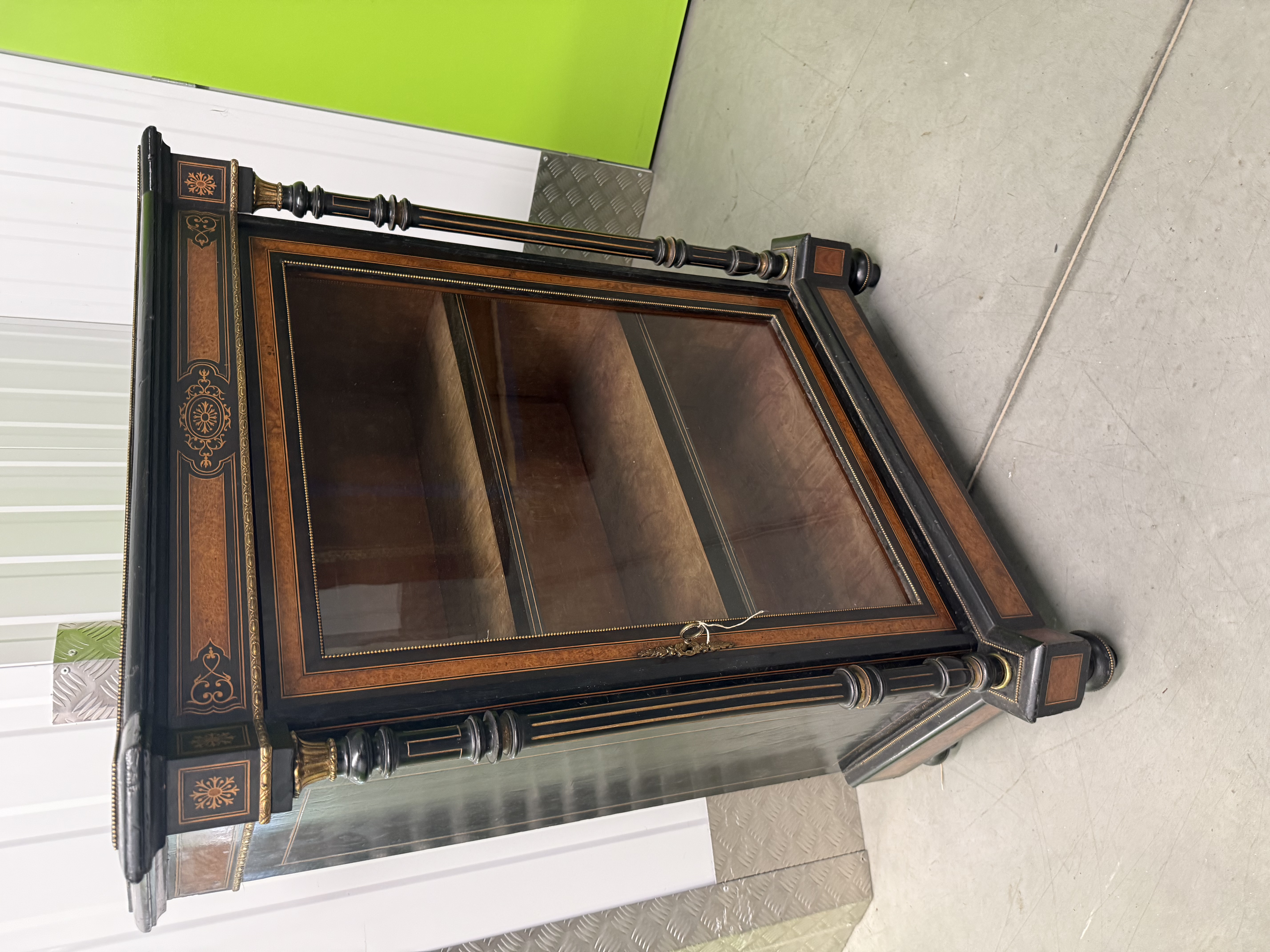 Victorian Ebony and Amboyna Pier Cabinet