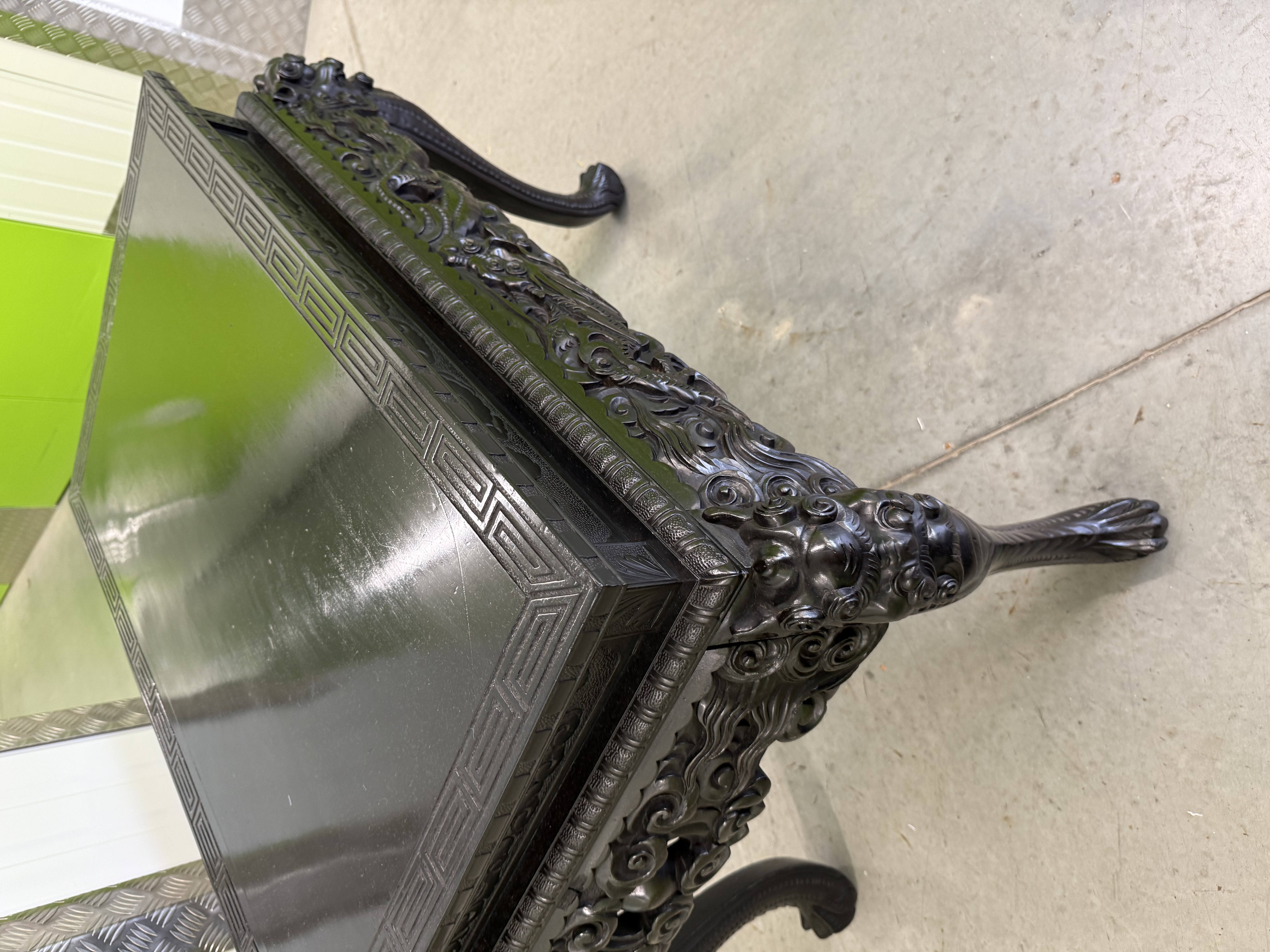 Antique Chinese Export Black Lacquered Centre Table circa 1920's