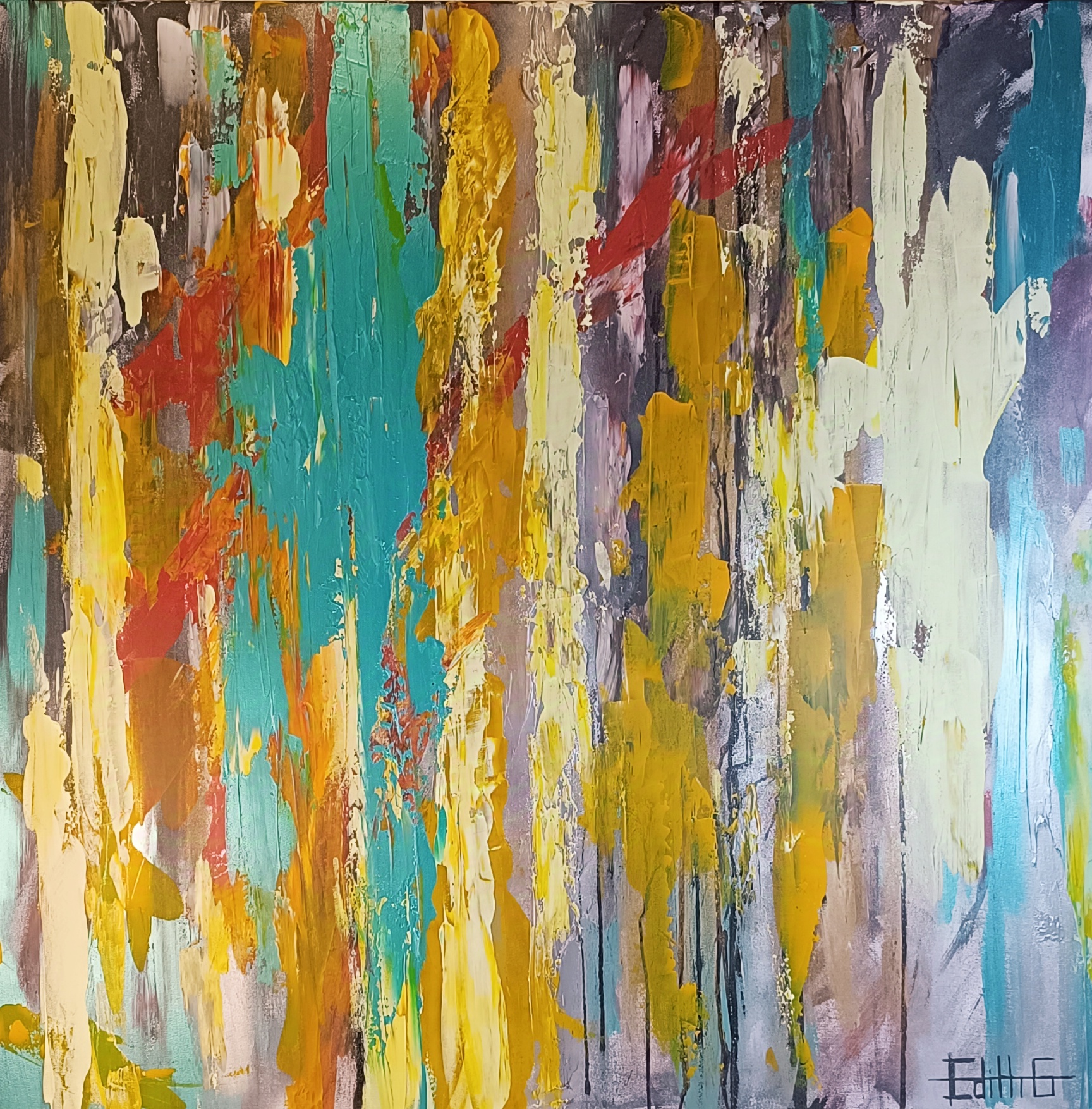 WOOD:Peinture Eclat de couleurs Edith Mary G.