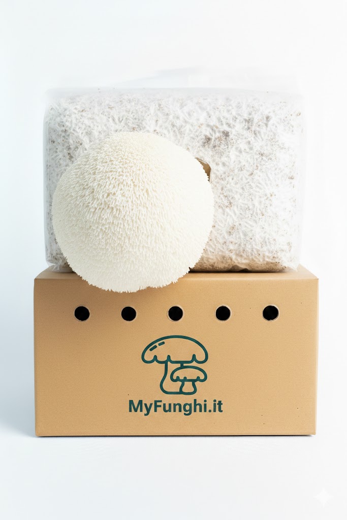 Blocchi di substrato di funghi sterilizzati e inoculati