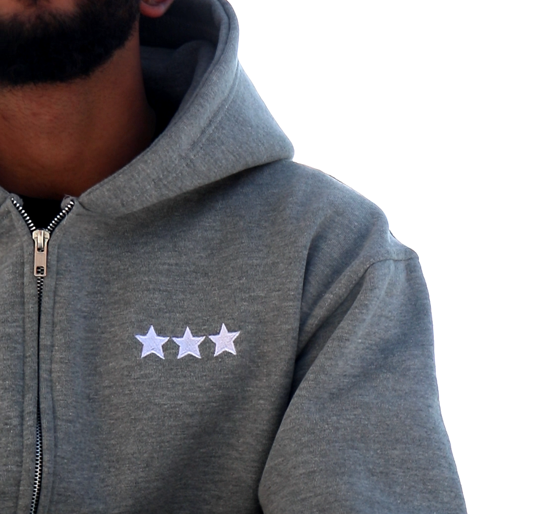 Classic Three Star Grey Zip 